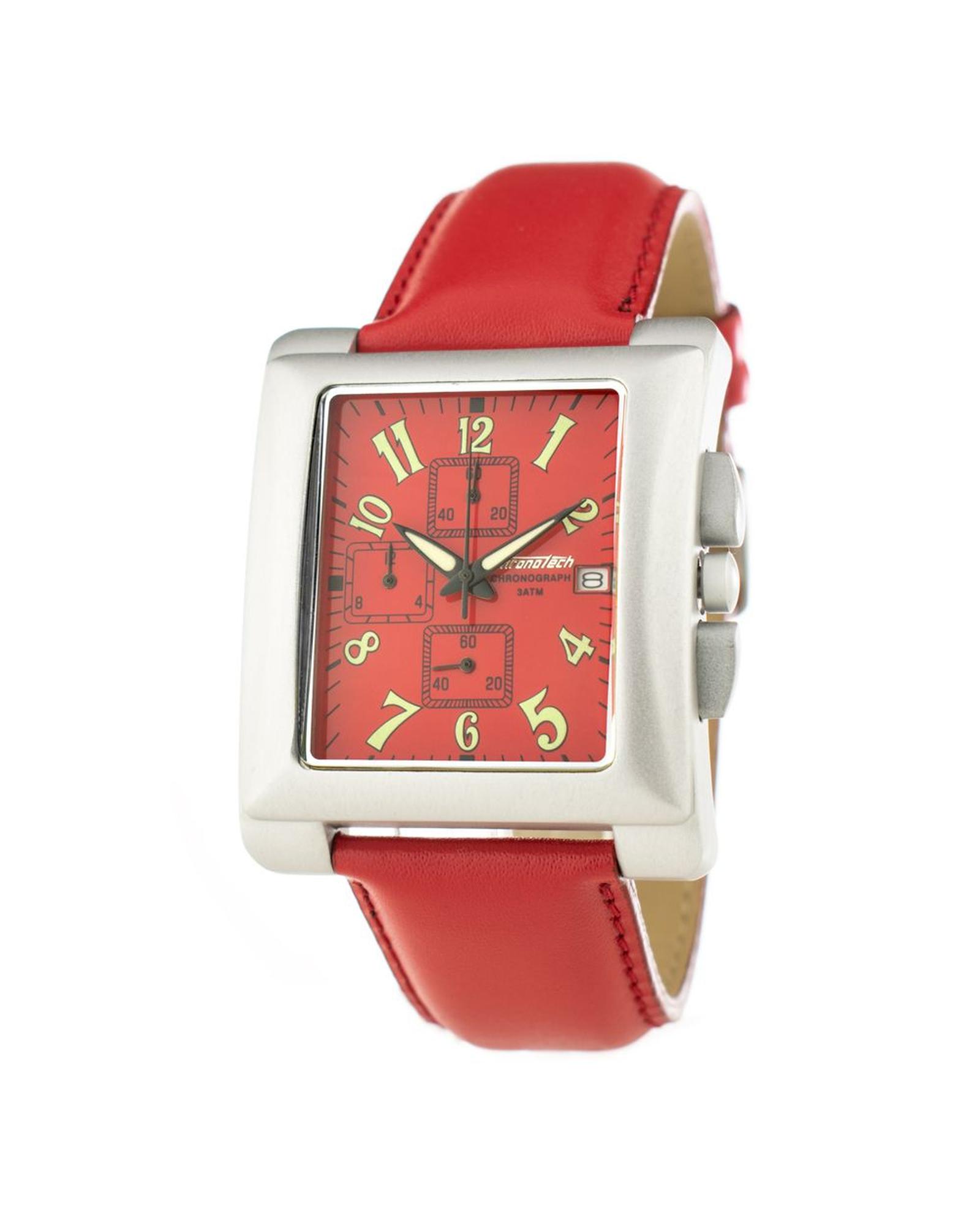 V539-CHCT735704AC-202506161727-00 Chronotech Unisex's Red Leather Watch - One Size - Image 1