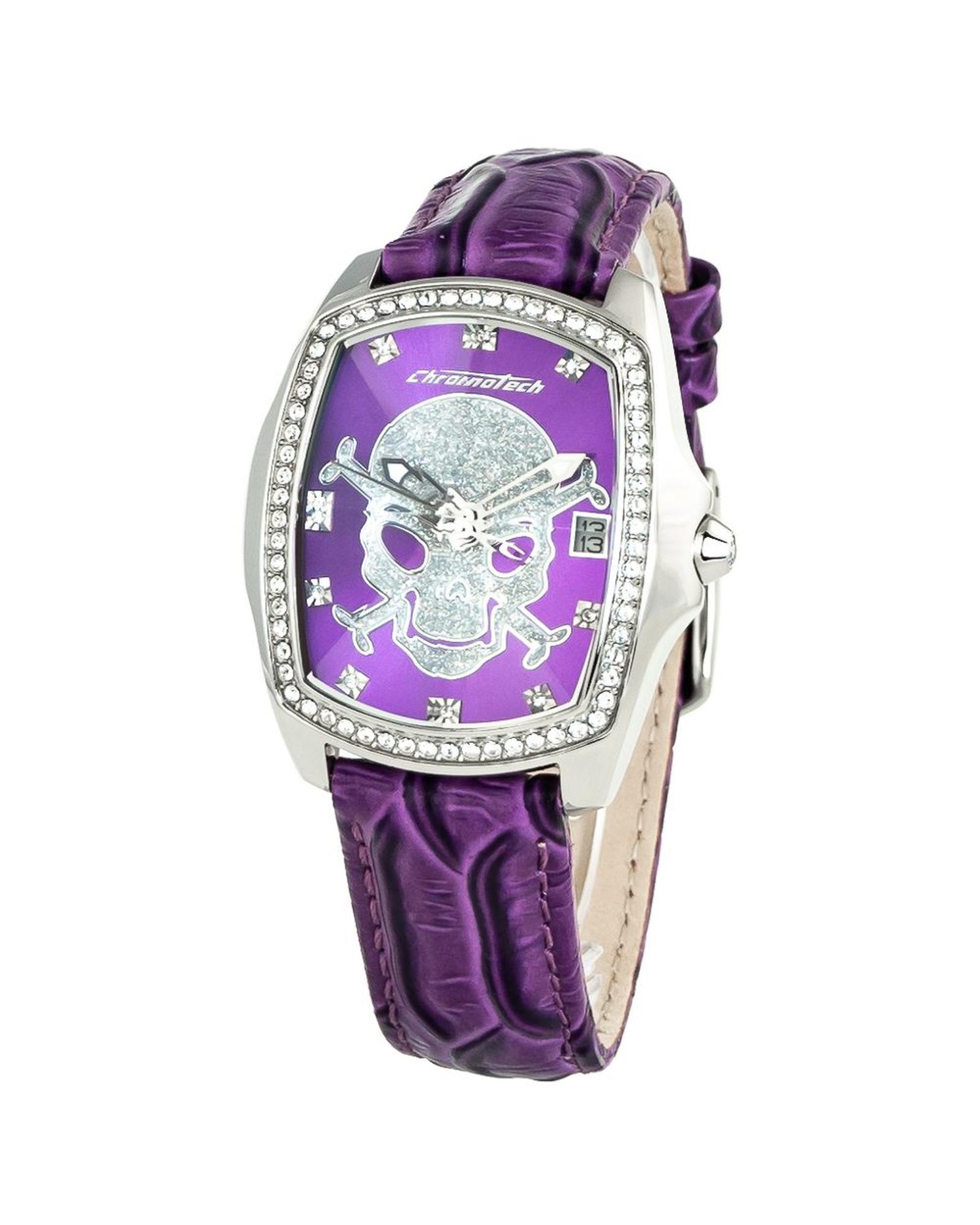 V539-CHCT7896LS104AC-202506161811-00 Chronotech Women's Purple Leather Watch - One Size - Image 1