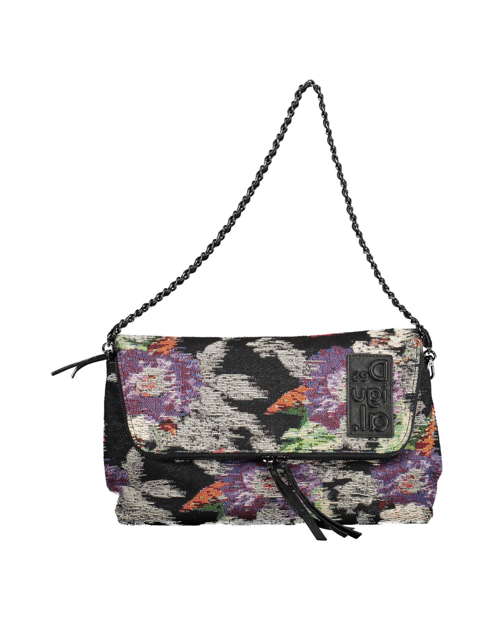 V539-DE-14972-202506162027-00 Desigual Women's Chic Black Cotton Handbag with Contrasting Details - One Size - Image 1