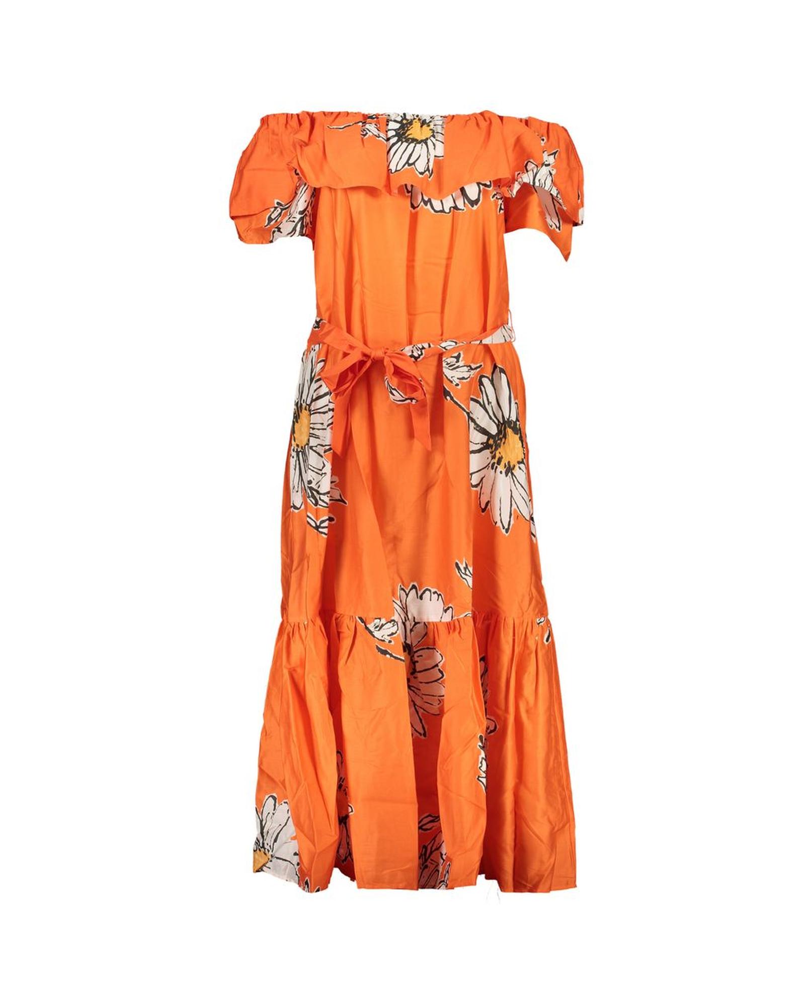 V539-DE-29216-S-202506162142-00 Desigual Women's Orange Cotton Dress - S - Image 1