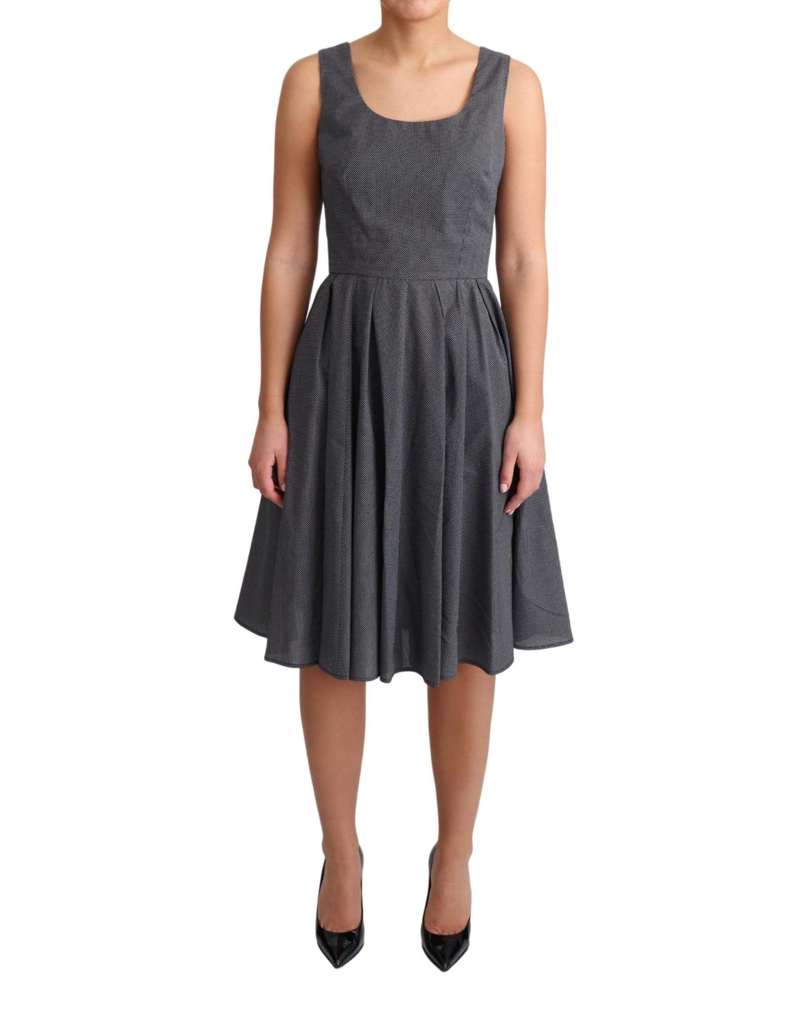 V539-DR2758-42-202509012045-00 Sleeveless A-line Dress with Polka Dot Pattern 42 IT Women - Image 1