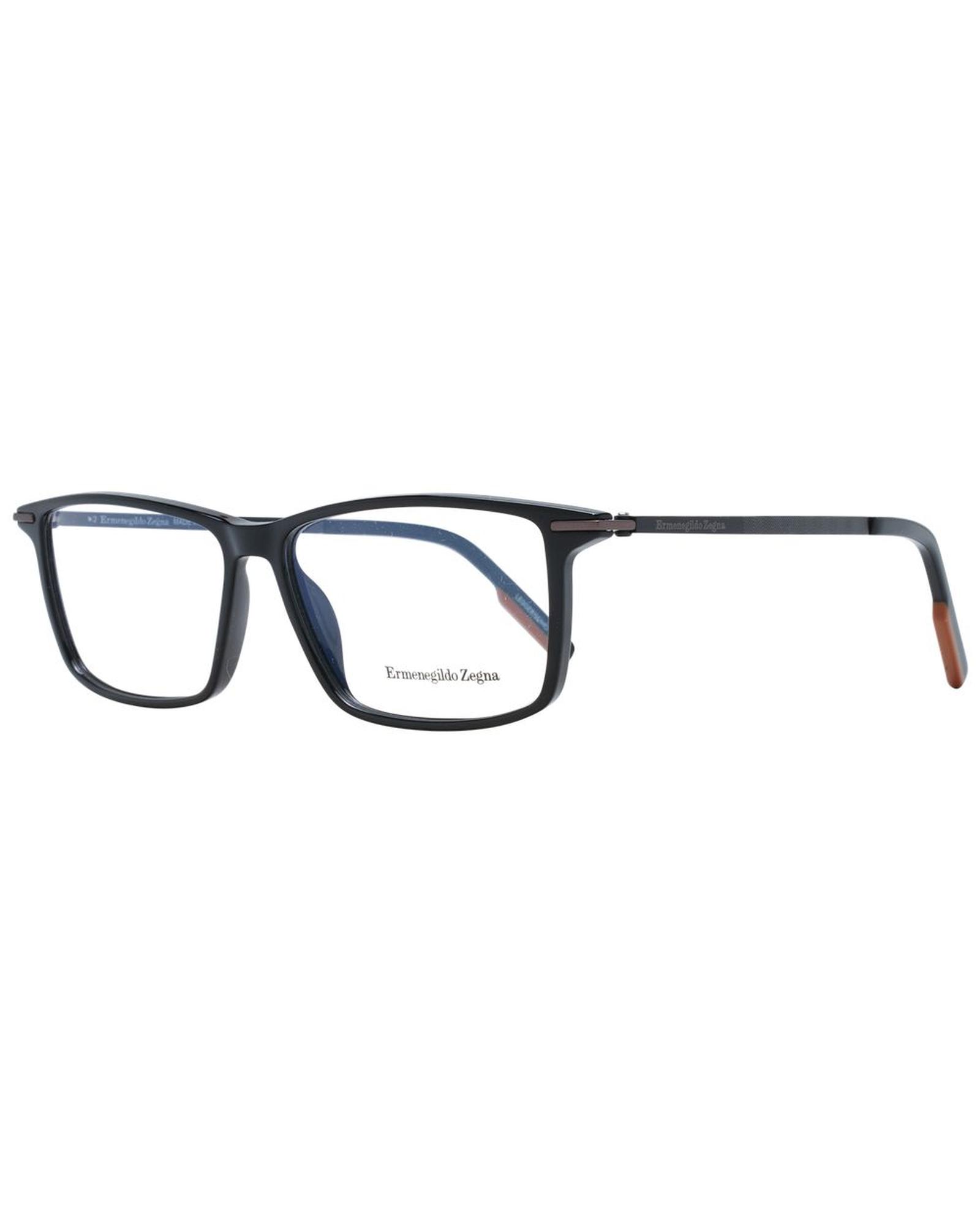 V539-ER-1053499-202506162011-00 Ermenegildo Zegna Men's Black Optical Frames - One Size - Image 1