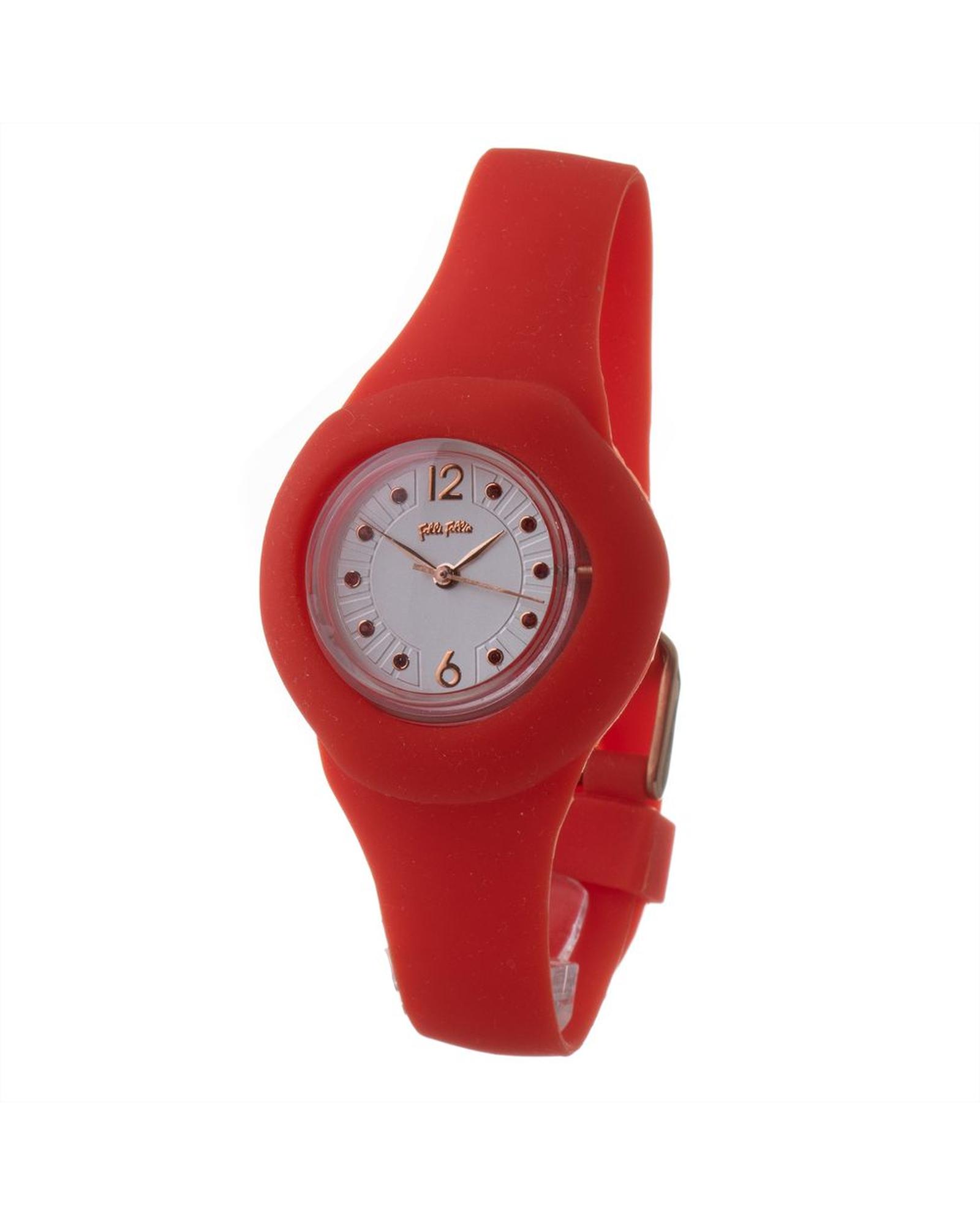 V539-FFWF15P042ZSRAC-202506170032-00 Folli Follie Women's Red Silicone Watch - One Size - Image 1