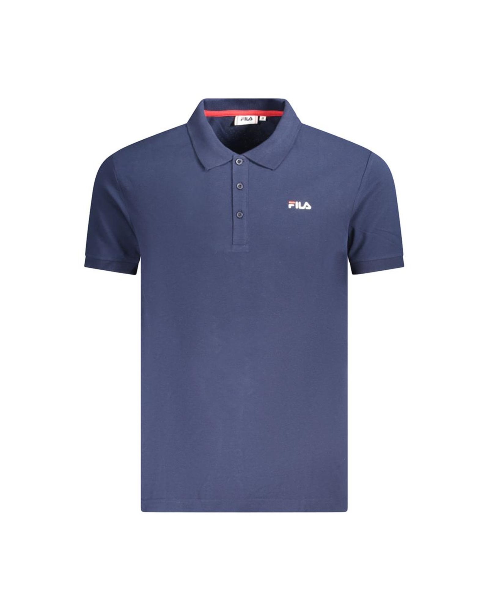 V539-FI-35392-S-202506170141-00 Fila Men's Blue Cotton Polo Shirt - S - Image 1