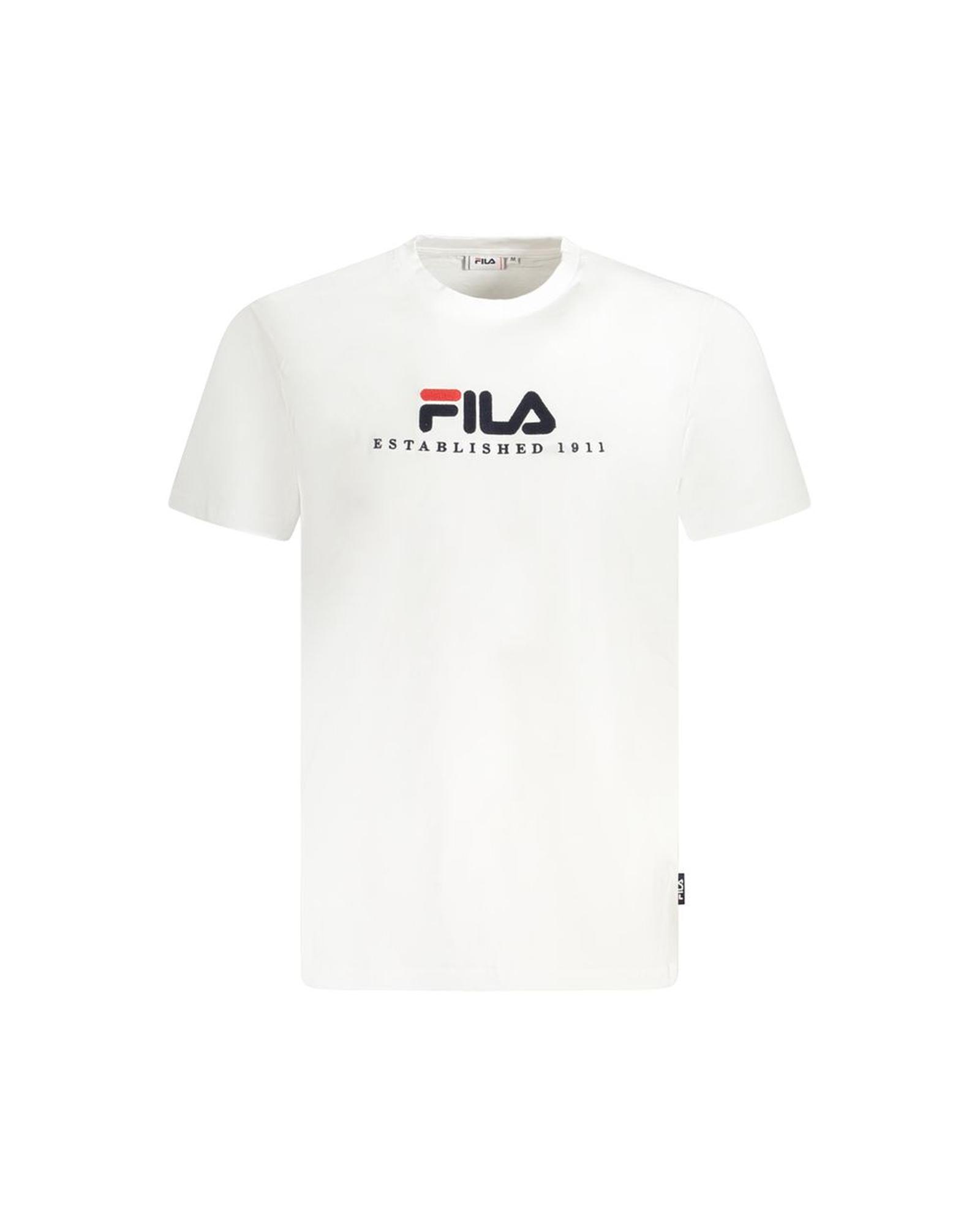 V539-FI-35407-XL-202506162245-00 Fila Men's White Cotton Unisex T-Shirt - XL - Image 1