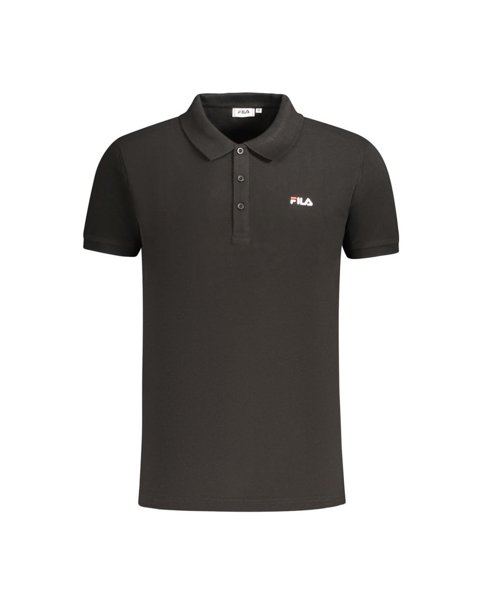 V539-FI-35409-M-202506162246-00 Fila Men's Black Cotton Polo Shirt - M - Image 1
