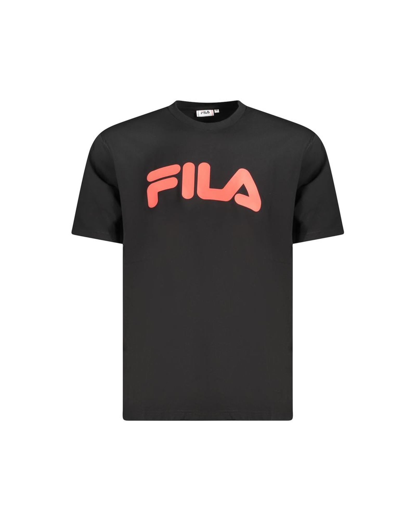 V539-FI-35411-M-202506162300-00 Fila Men's Black Cotton T-Shirt - M - Image 1
