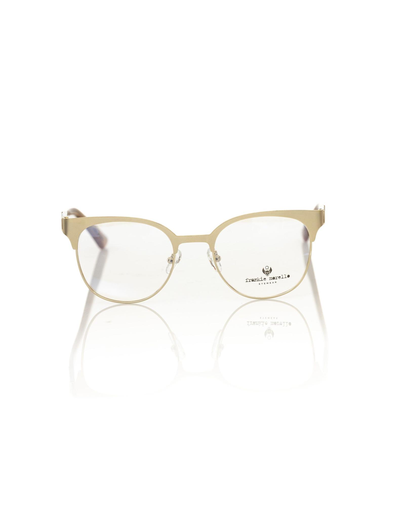 V539-FR-22119-202506162340-00 Frankie Morello Women's Geometric Gold-Tone Clubmaster Eyeglasses - One Size - Image 1