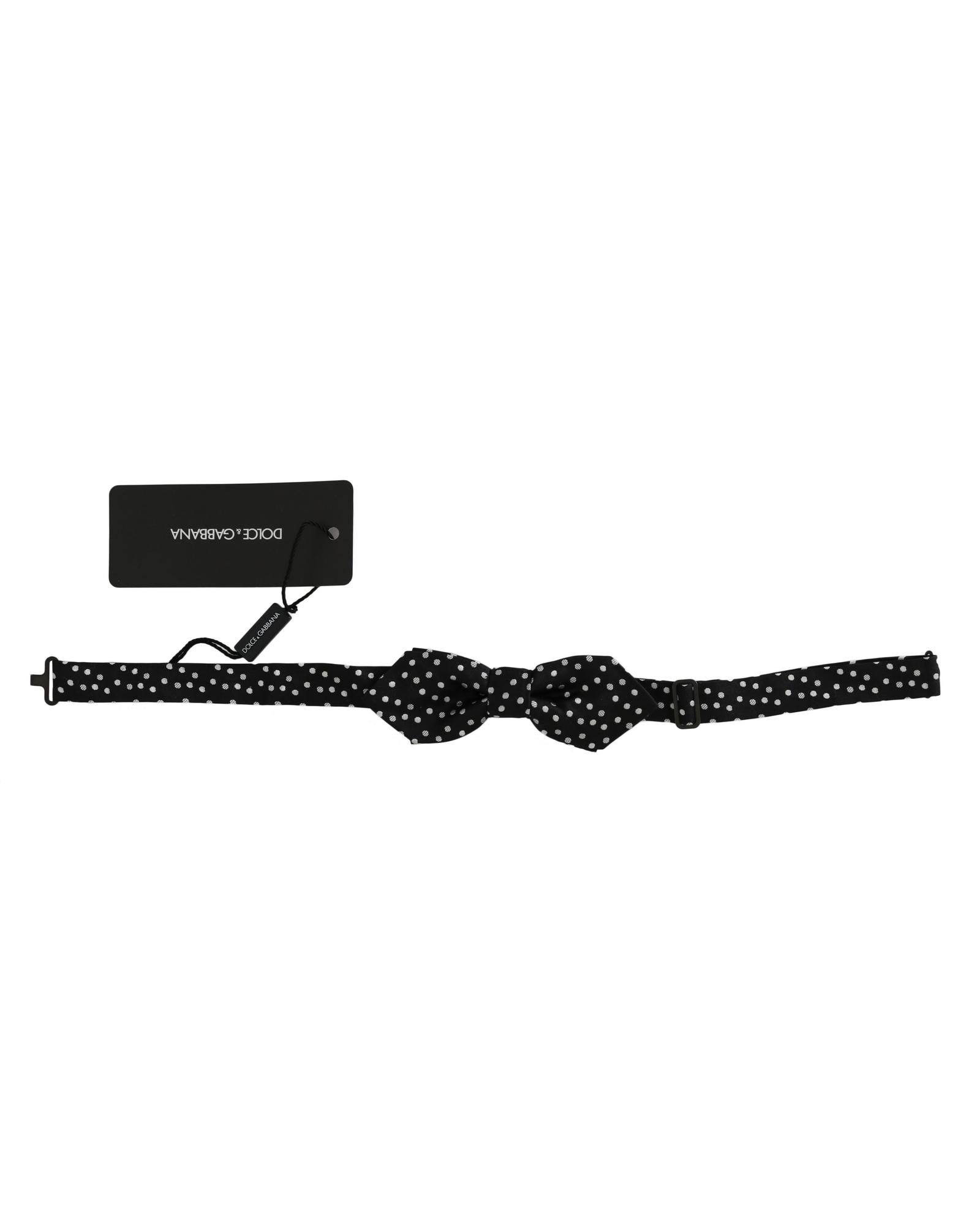 V539-FT1065-202509010630-00 DOLCE & GABBANA Exclusive Bow Tie - Black Polka Dots One Size Men - Image 1