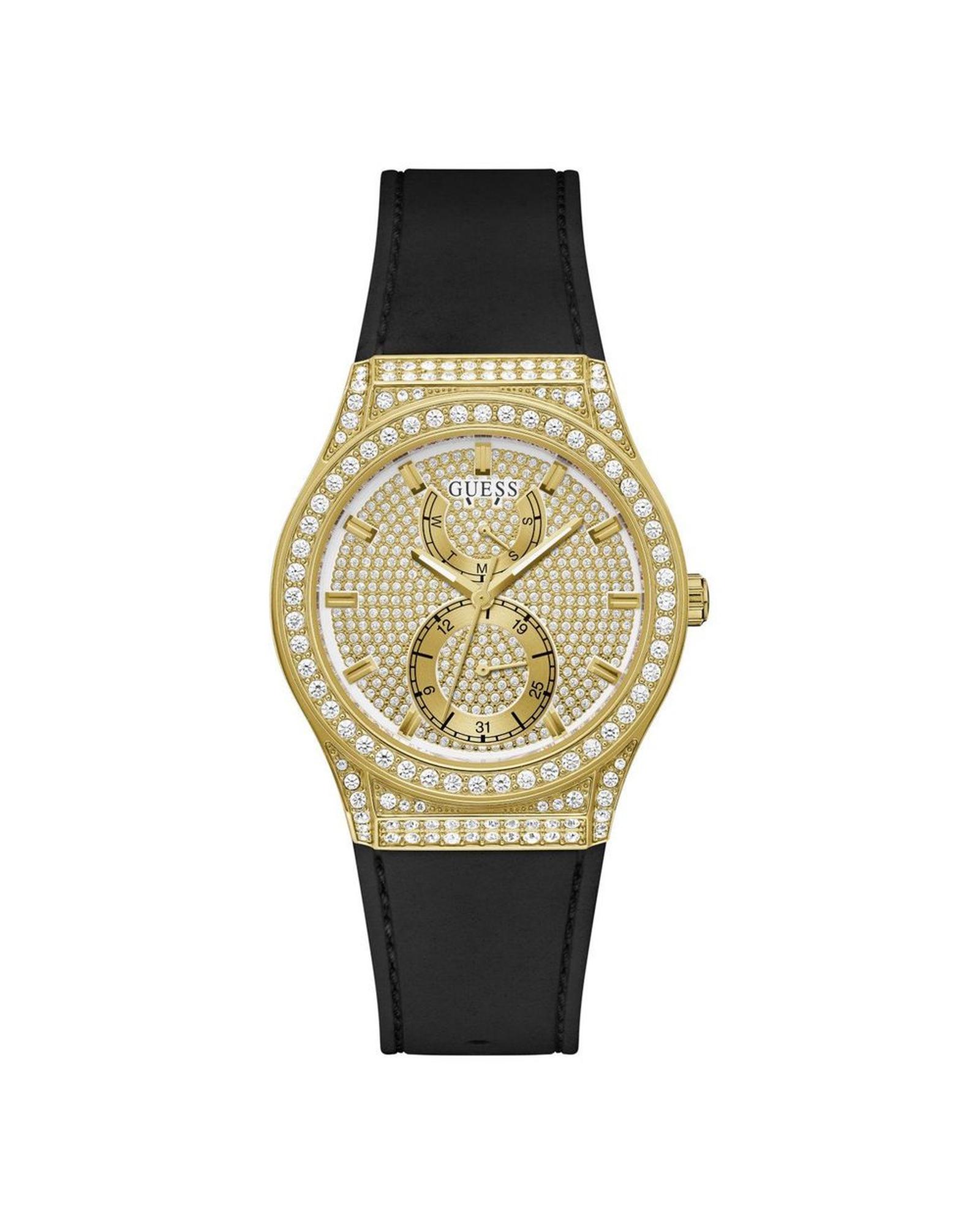 V539-GUGW0439L2AC-202506170407-00 Guess Women's Black Silicone Watch - One Size - Image 1