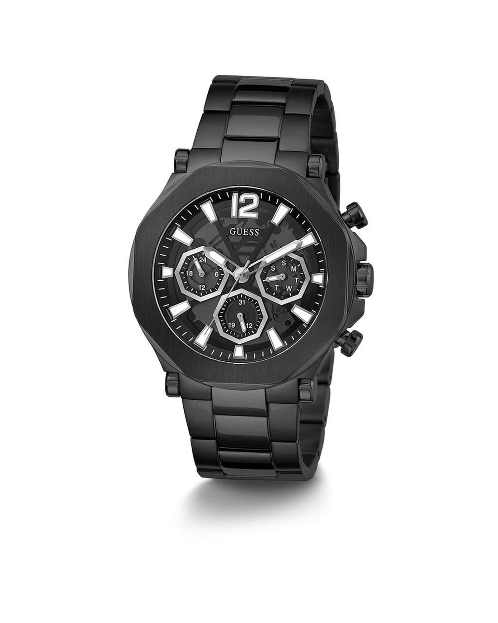 V539-GUGW0539G3AC-202506170416-00 Guess Men's Black Stainless Steel Watch - One Size - Image 1