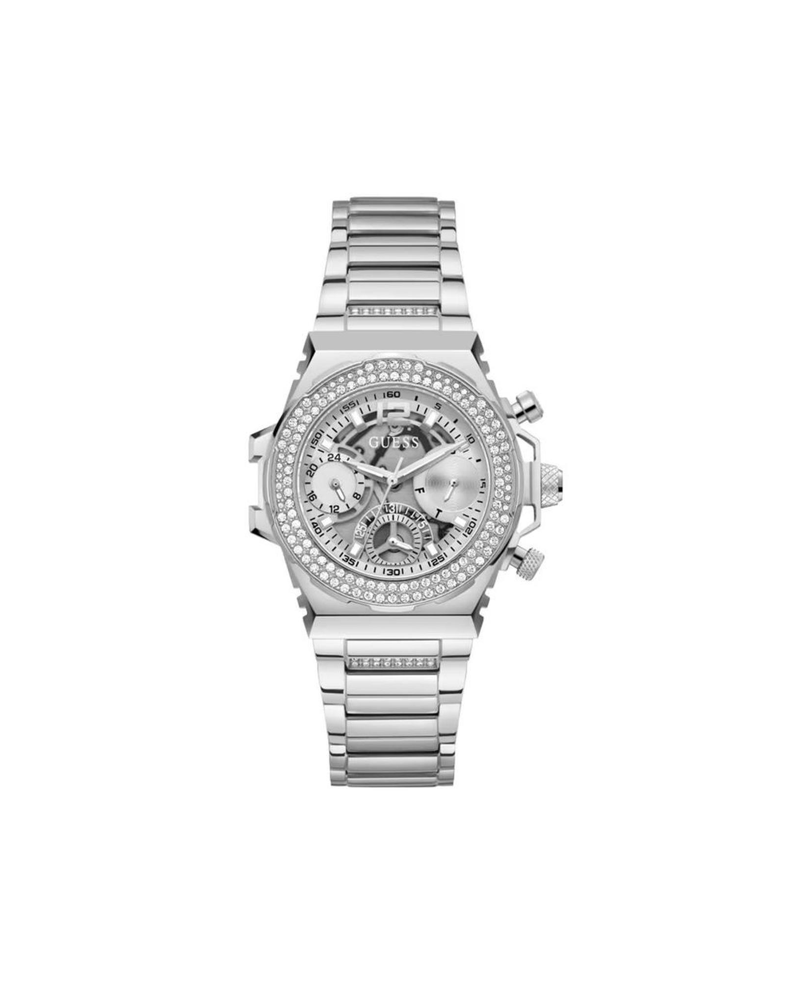 V539-GUGW0552L1AC-202506170417-00 Guess Women's Gray Stainless Steel Watch - One Size - Image 1