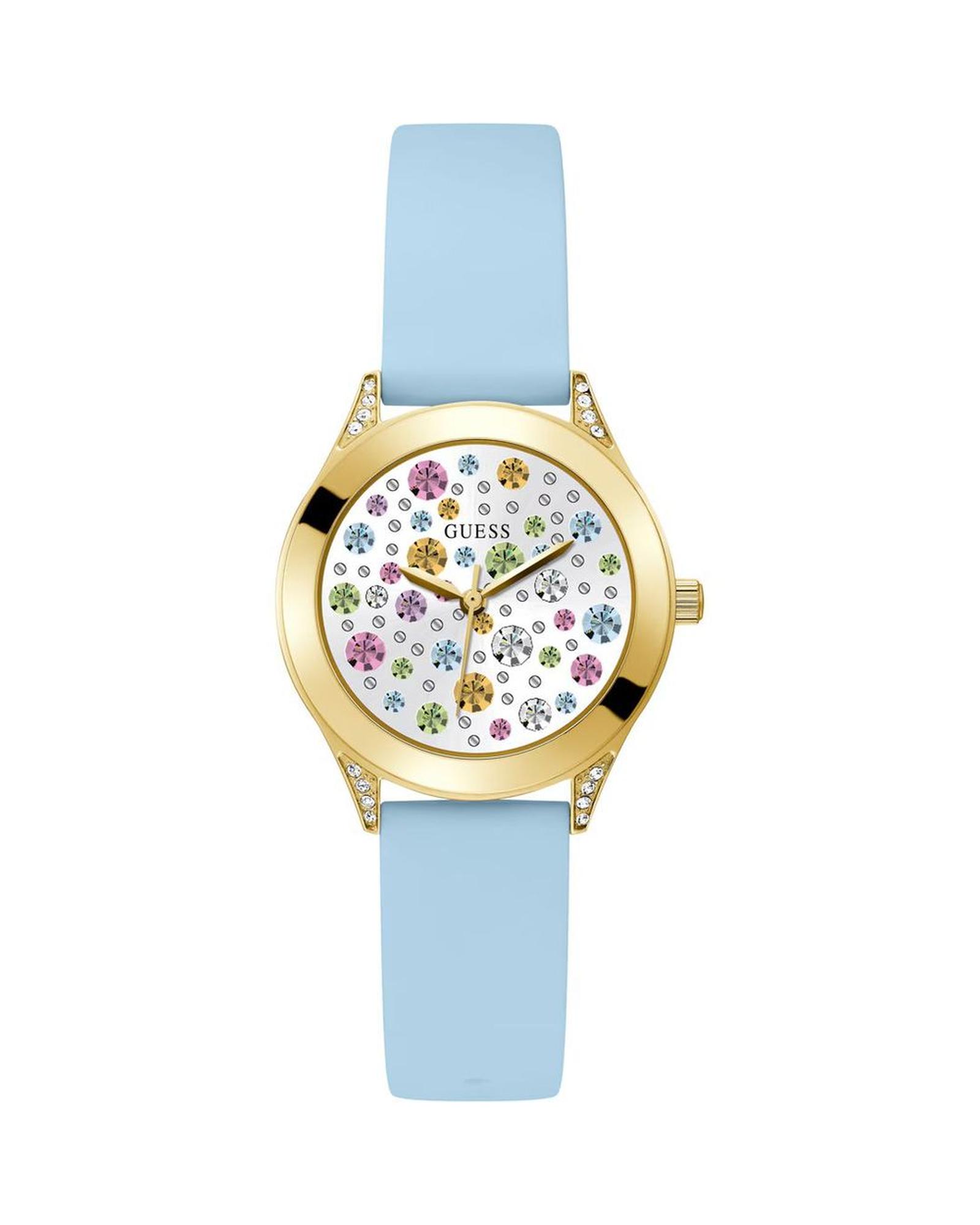 V539-GUGW0678L1AC-202506170427-00 Guess Women's Blue Silicone Watch - One Size - Image 1