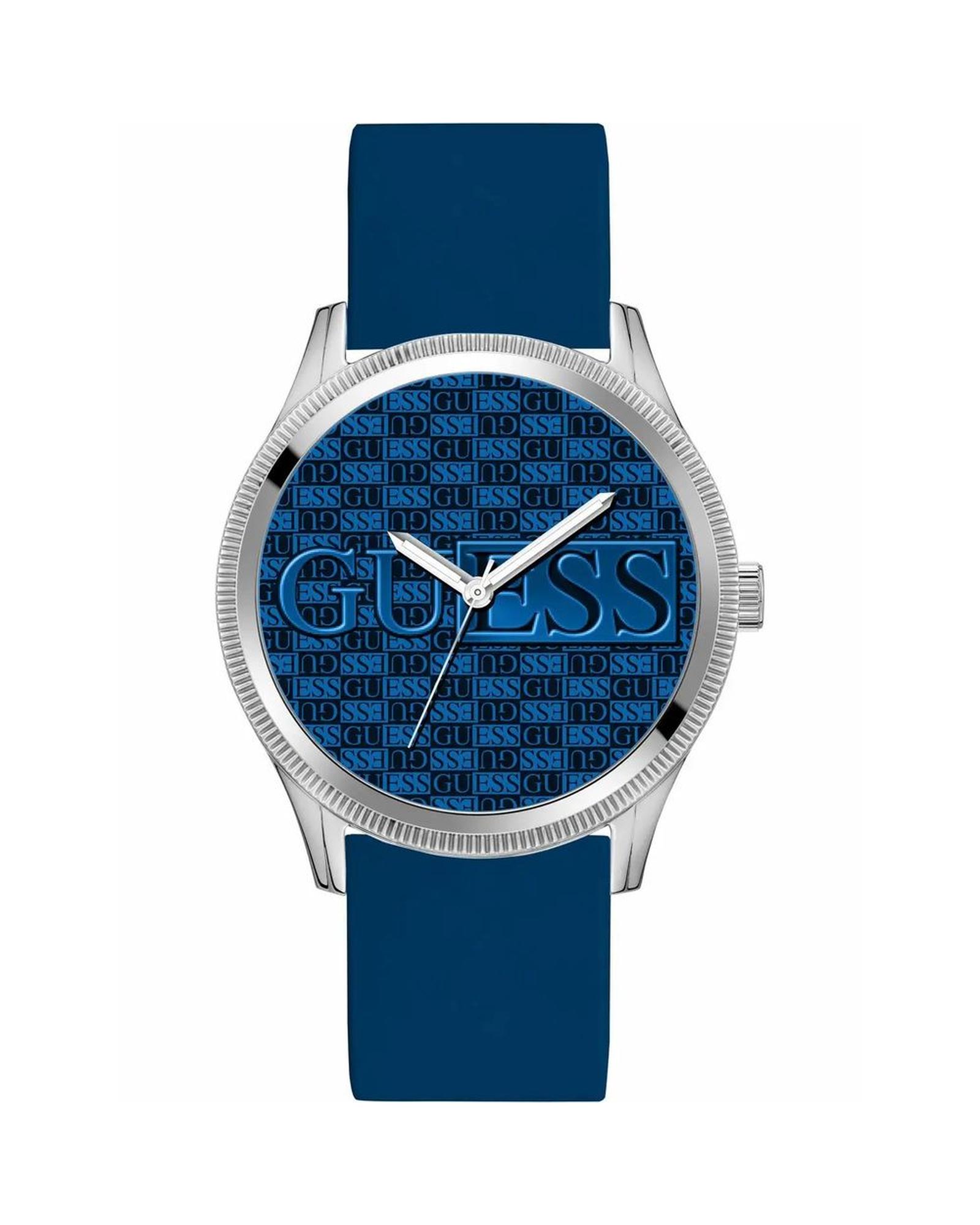 V539-GUGW0726G1AC-202506170430-00 Guess Men's Blue Silicone Watch - One Size - Image 1