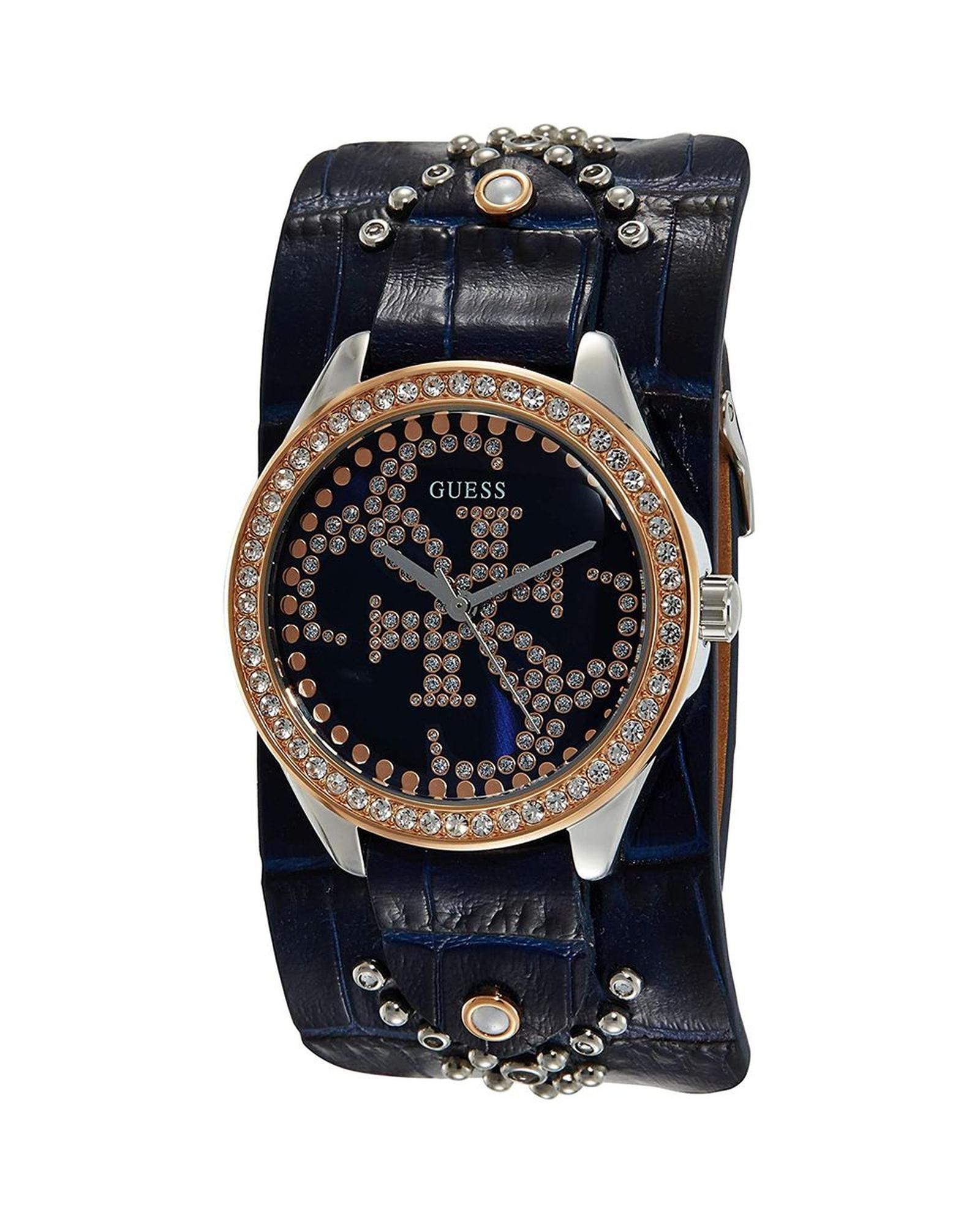 V539-GUW1140L3AC-202506170211-00 Guess Women's Blue Leather Watch - One Size - Image 1