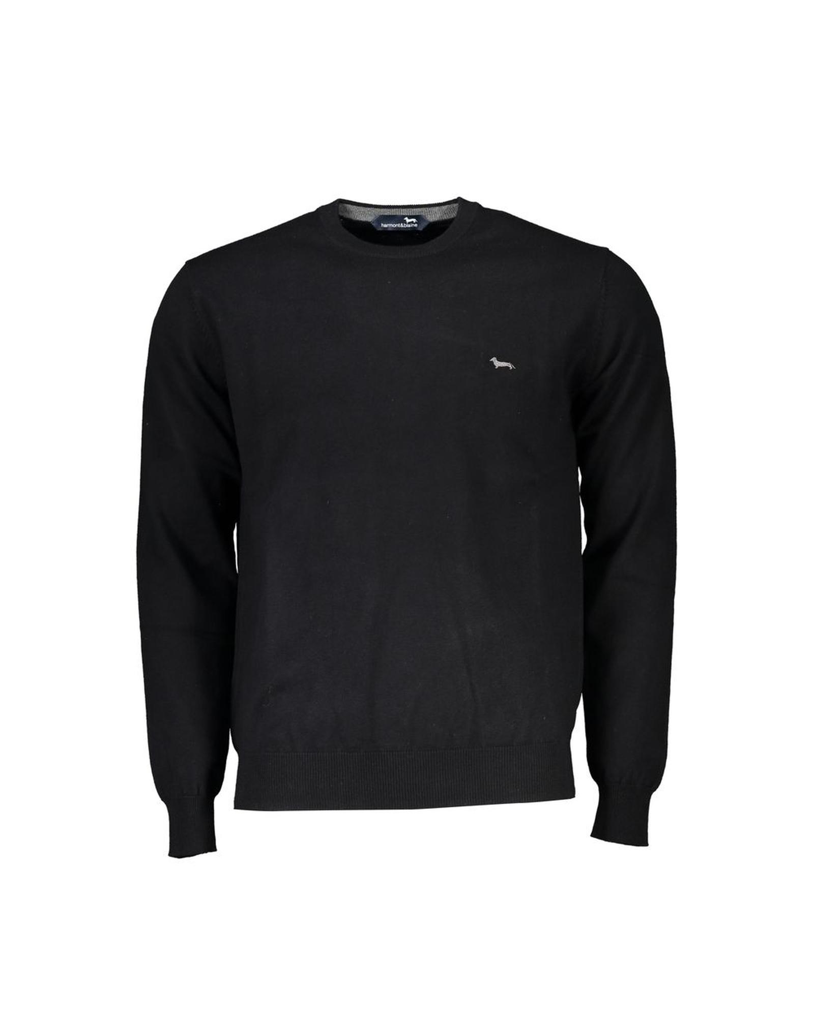 V539-HA-23576-XL-202506170306-00 Harmont & Blaine Men's Black Cotton Sweater - XL - Image 1