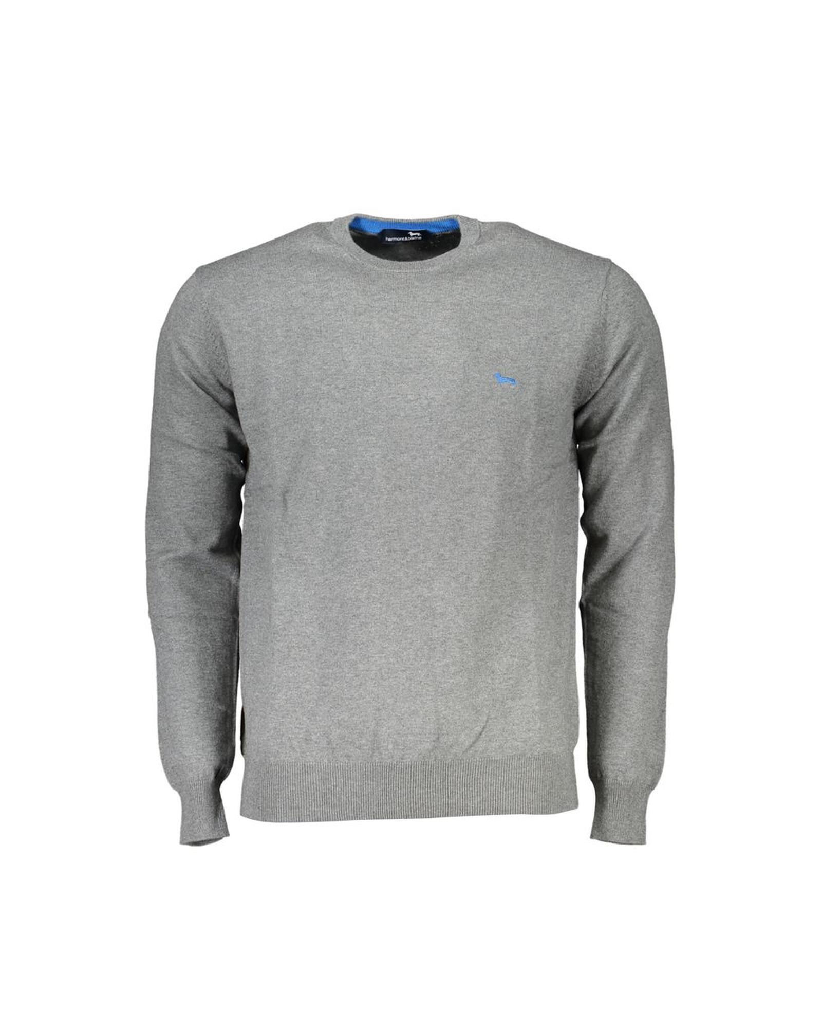 V539-HA-23578-3XL-202506170307-00 Harmont & Blaine Men's Gray Cotton Sweater - 3XL - Image 1