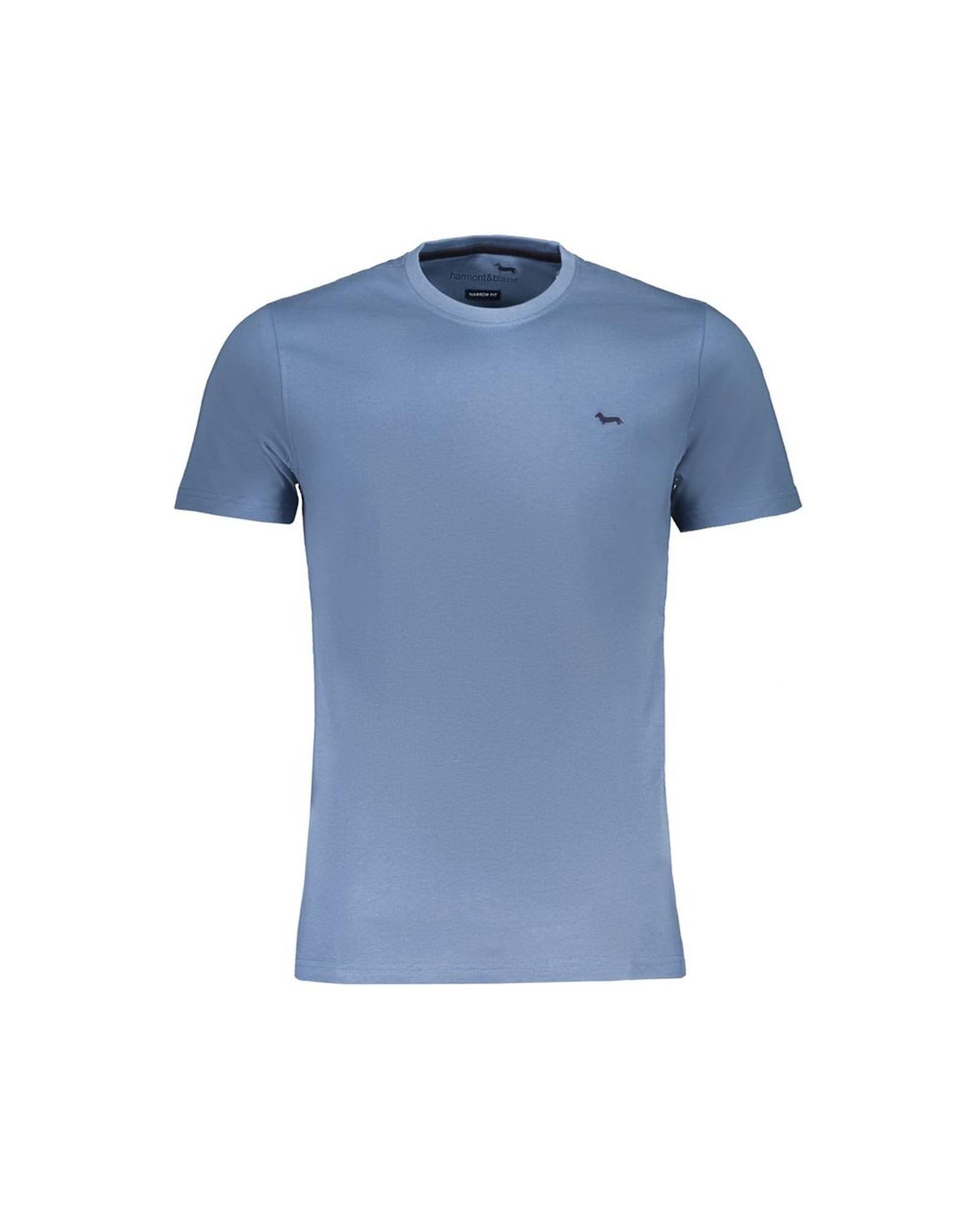 V539-HA-29111-XXL-202506170342-00 Harmont & Blaine Men's Blue Cotton T-Shirt - 2XL - Image 1