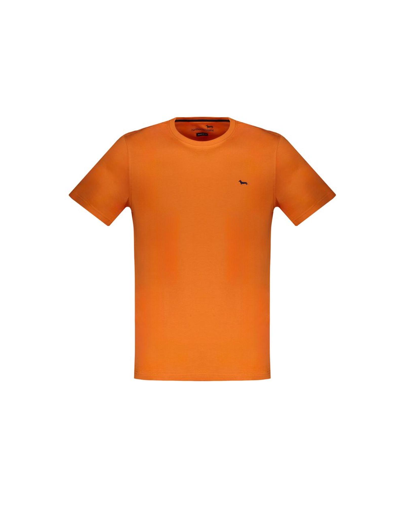 V539-HA-31368-XL-202506170401-00 Harmont & Blaine Men's Orange Cotton T-Shirt - XL - Image 1