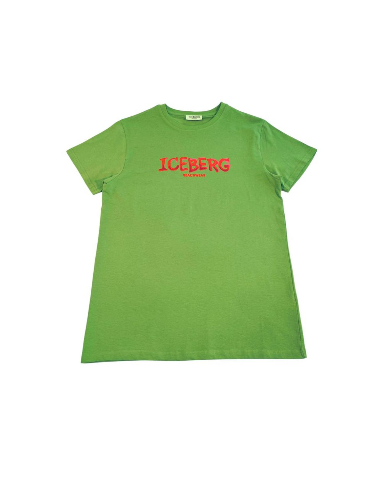 V539-IC-24785-L-202506170215-00 Iceberg Men's Green Cotton T-Shirt - L - Image 1