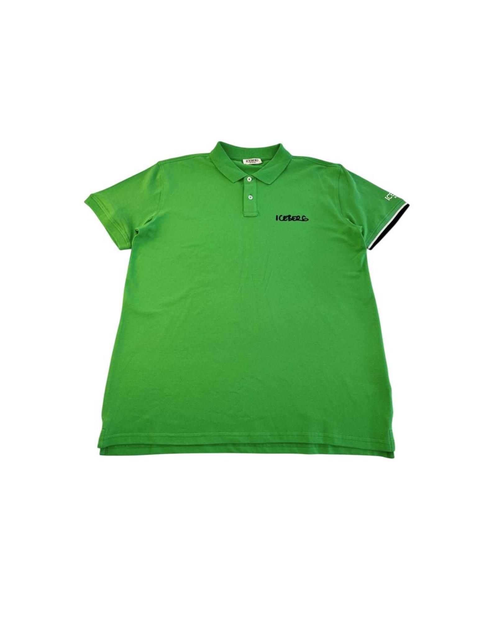 V539-IC-24790-M-202506170221-00 Iceberg Men's Green Cotton Polo Shirt - M - Image 1