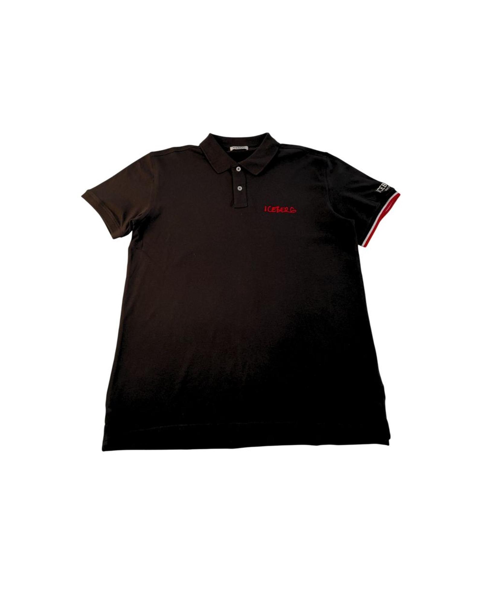 V539-IC-24791-S-202506170225-00 Iceberg Men's Black Cotton Polo Shirt - S - Image 1