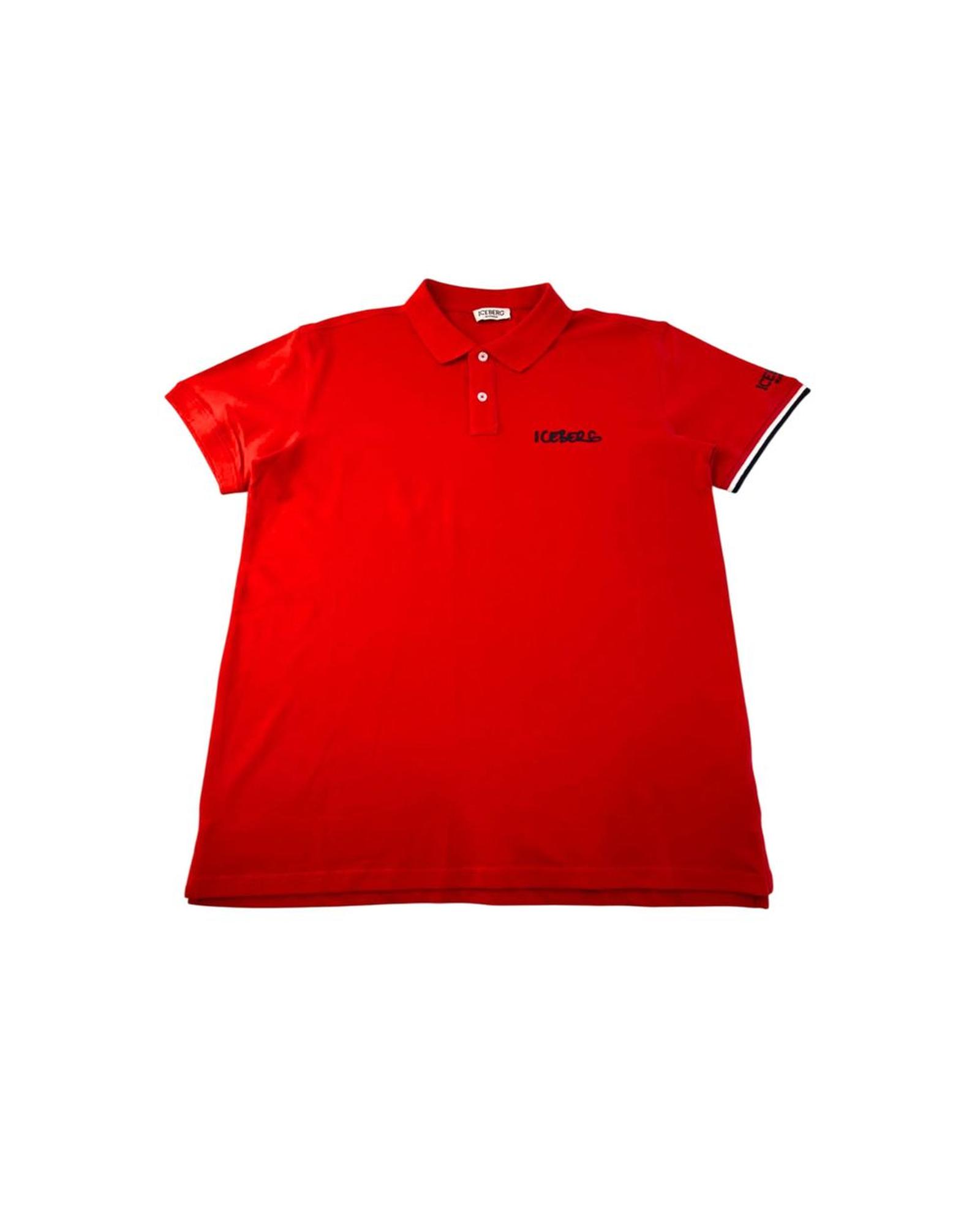 V539-IC-24793-L-202506170227-00 Iceberg Men's Red Cotton Polo Shirt - L - Image 1