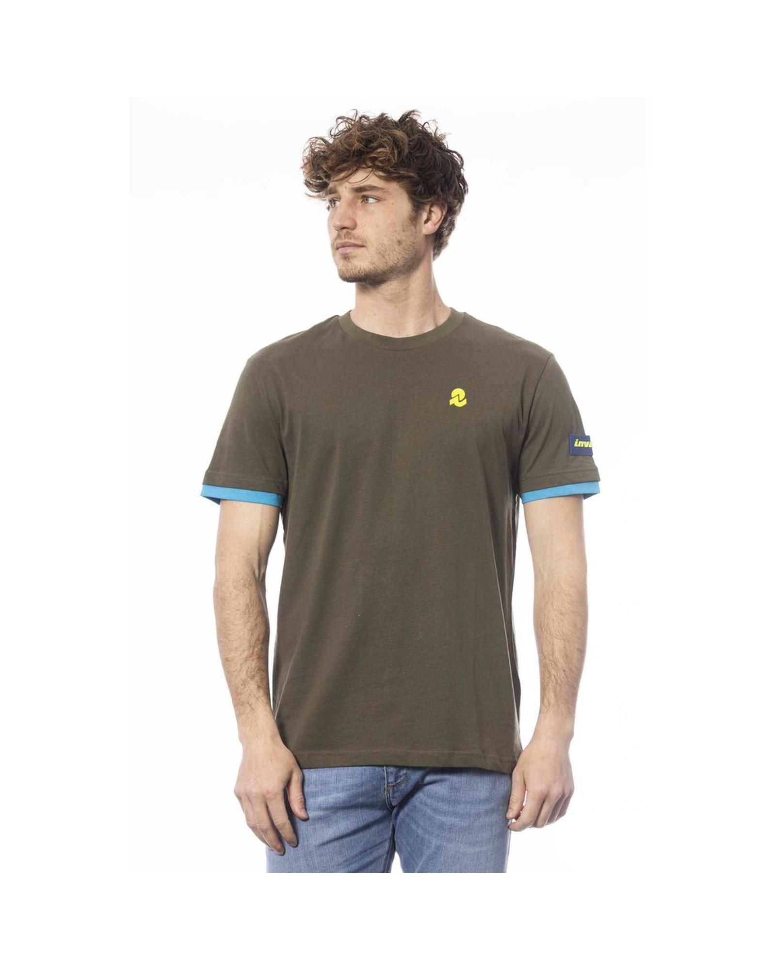 V539-IN-24049-L-170970-00 Invicta Men's Green Cotton T-Shirt - L - Image 1