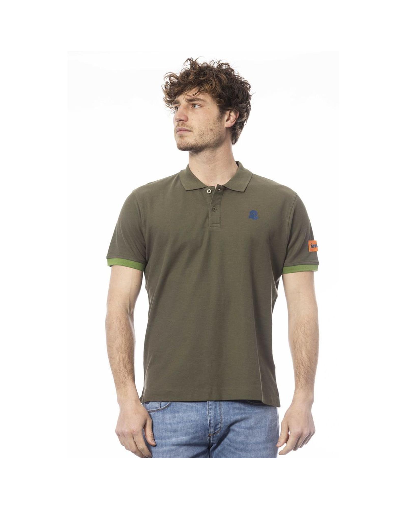V539-IN-24066-L-170897-00 Invicta Men's Green Cotton Polo Shirt - L - Image 1