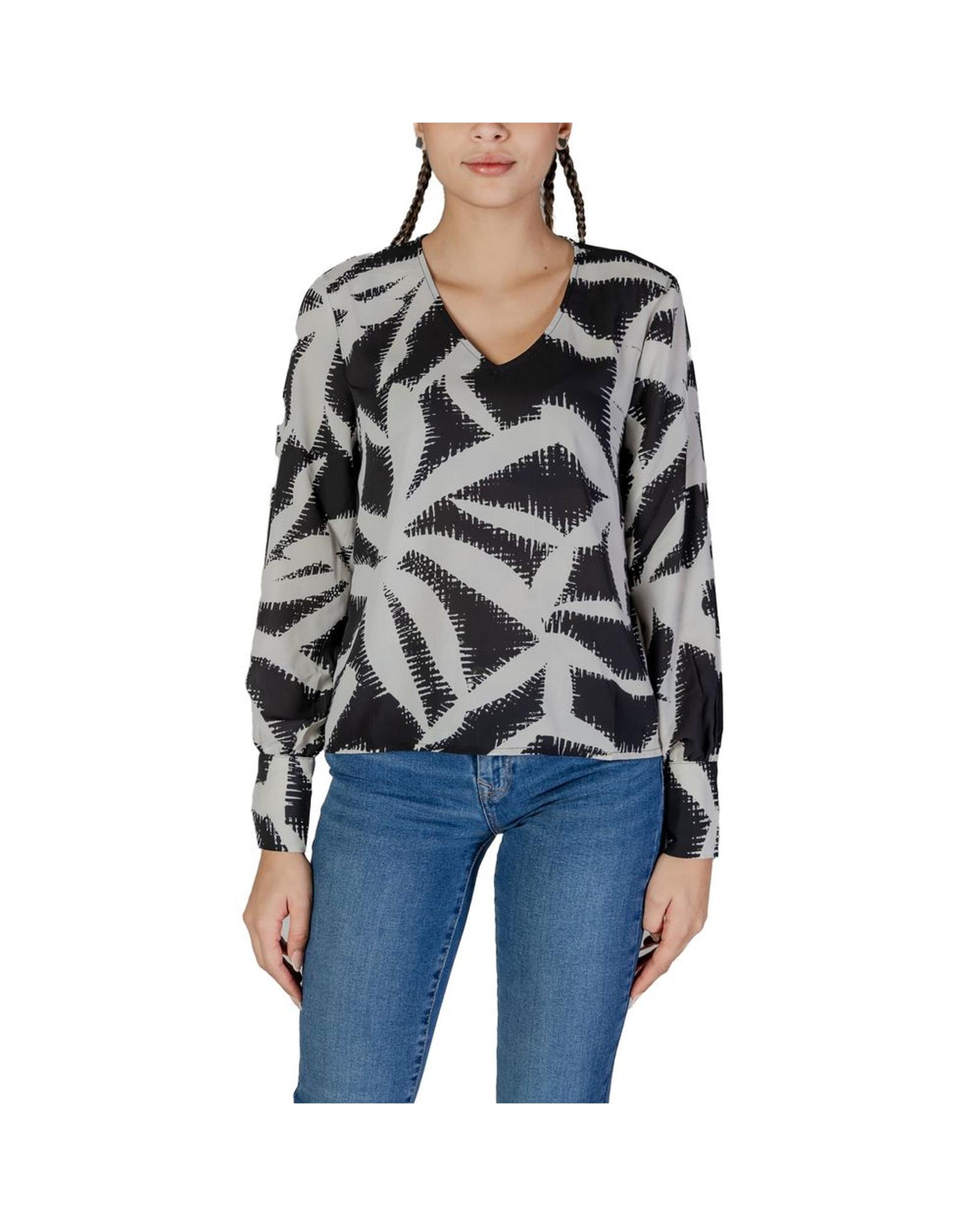V539-JA-14838900009-IT42M-202506170312-00 Jacqueline De Yong Women's Black Recycled Polyester Shirt - 42 IT - Image 1