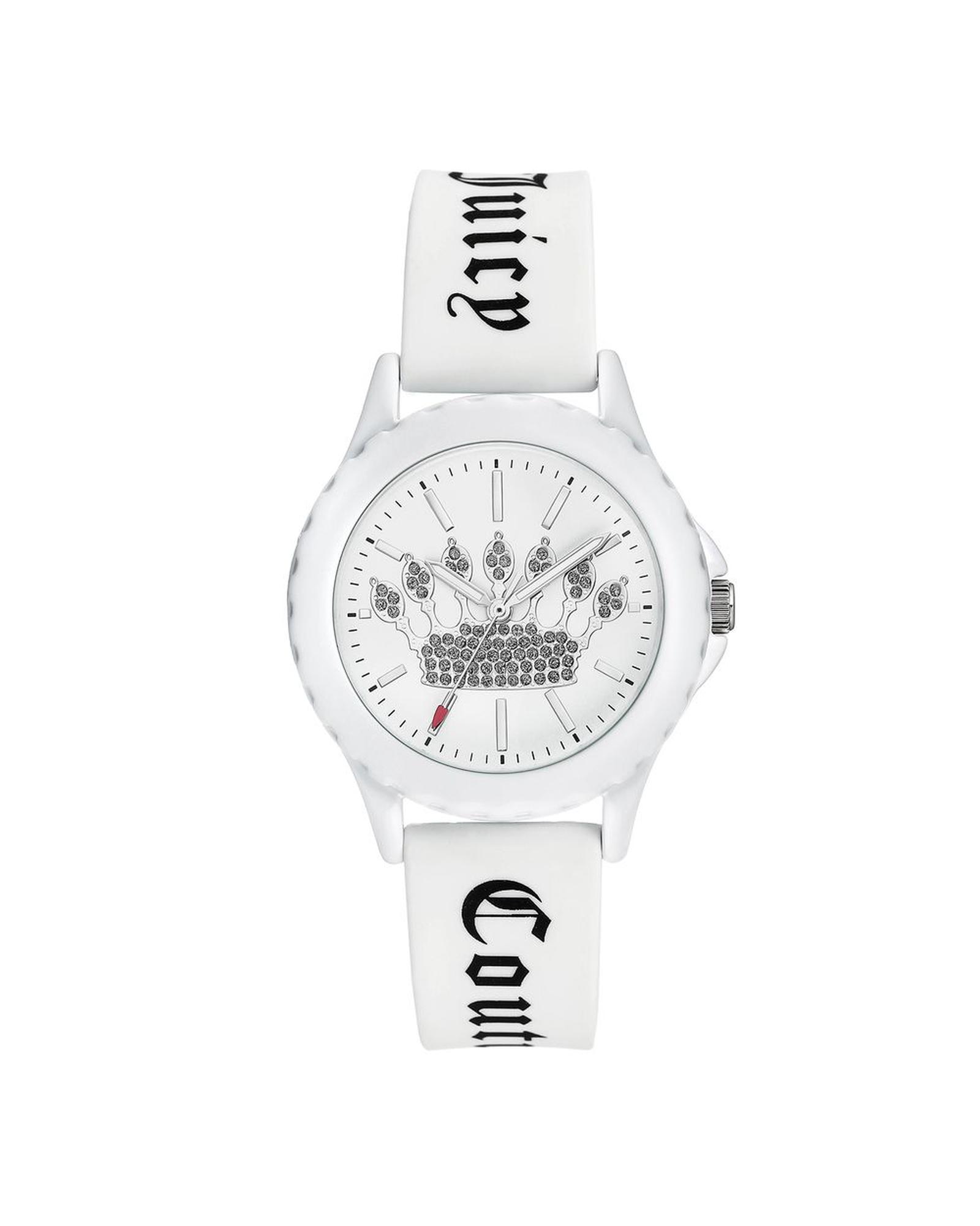 V539-JCJC1325WTWTAC-202506170345-00 Juicy Couture Women's White Silicone Watch - One Size - Image 1