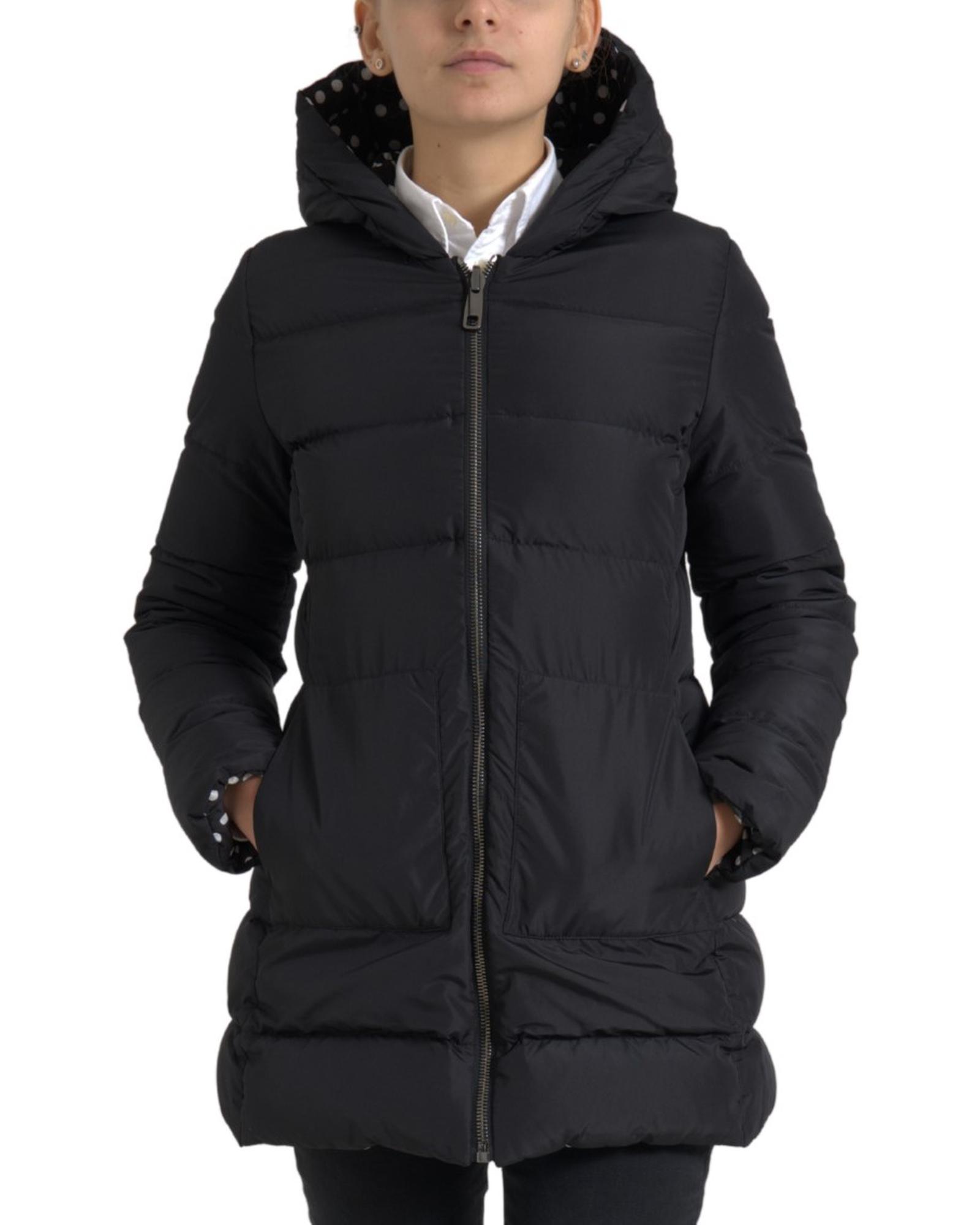 V539-JKT41447-40-202506170716-00 Dolce & Gabbana Women's Elegant Full Zip Black Hooded Jacket - 40 IT - Image 1