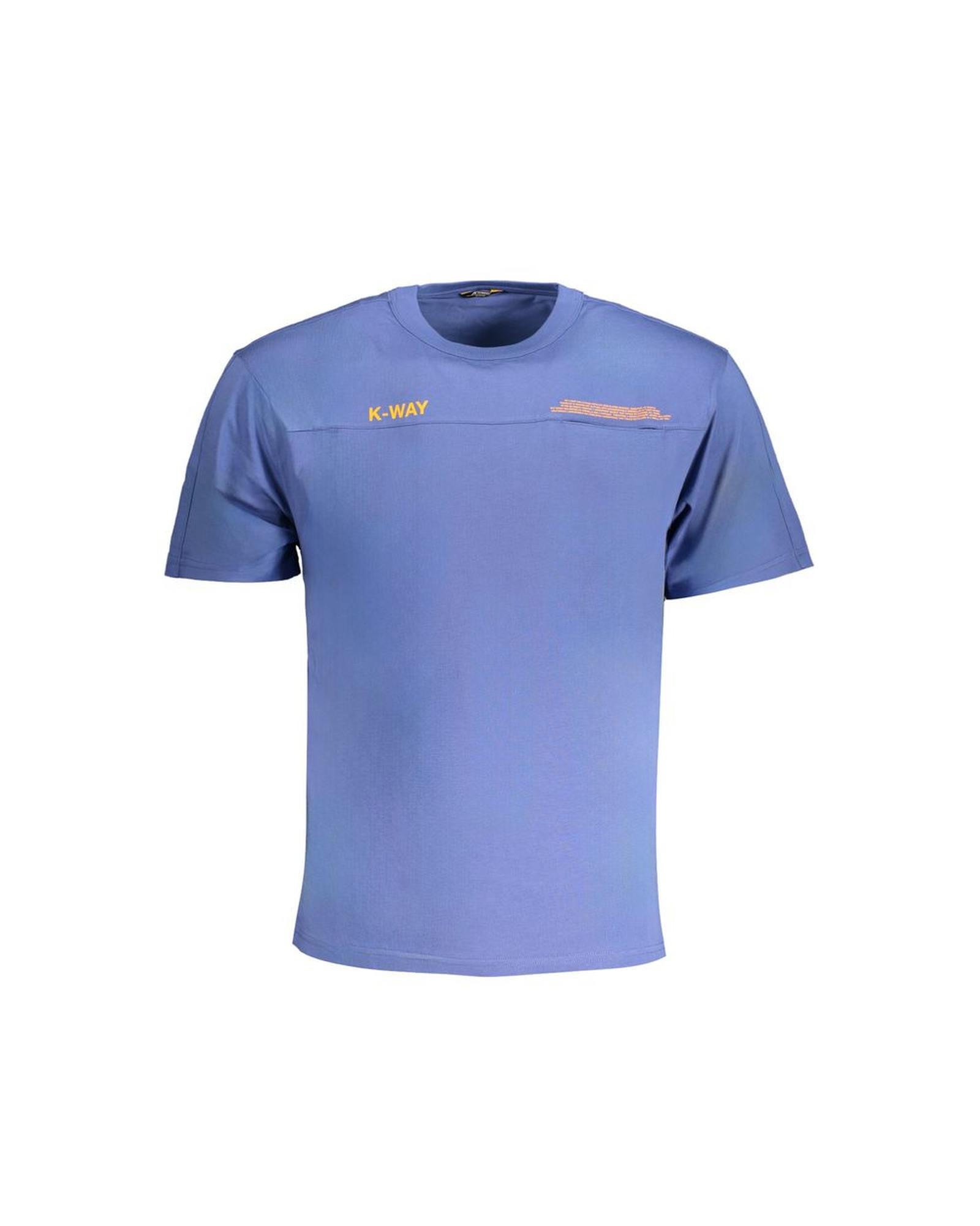 V539-KW-31319-M-202506170511-00 K-WAY Men's Blue Cotton T-Shirt - M - Image 1