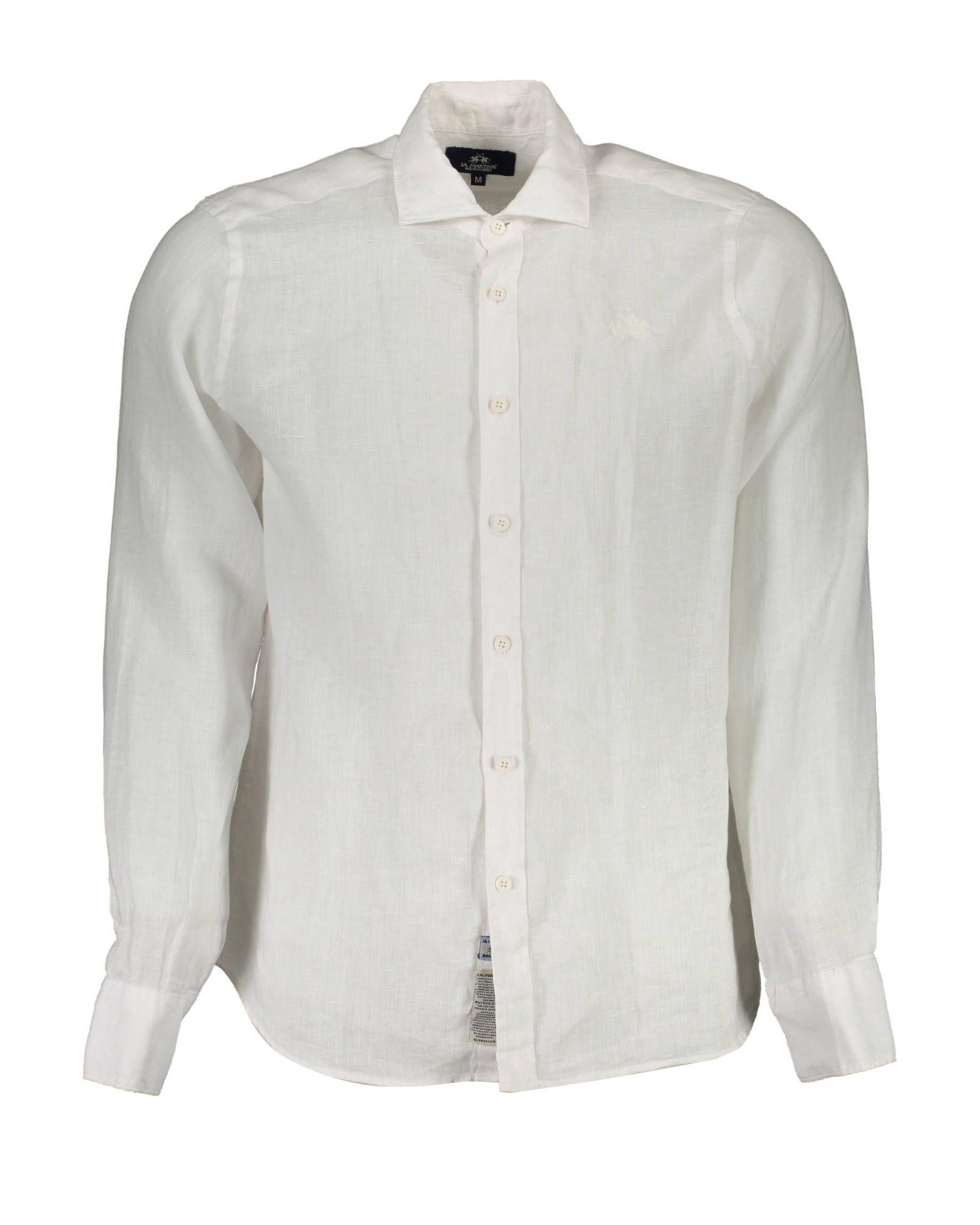 V539-LA-13430-M-202506170607-00 La Martina Men's White Linen Shirt - M - Image 1