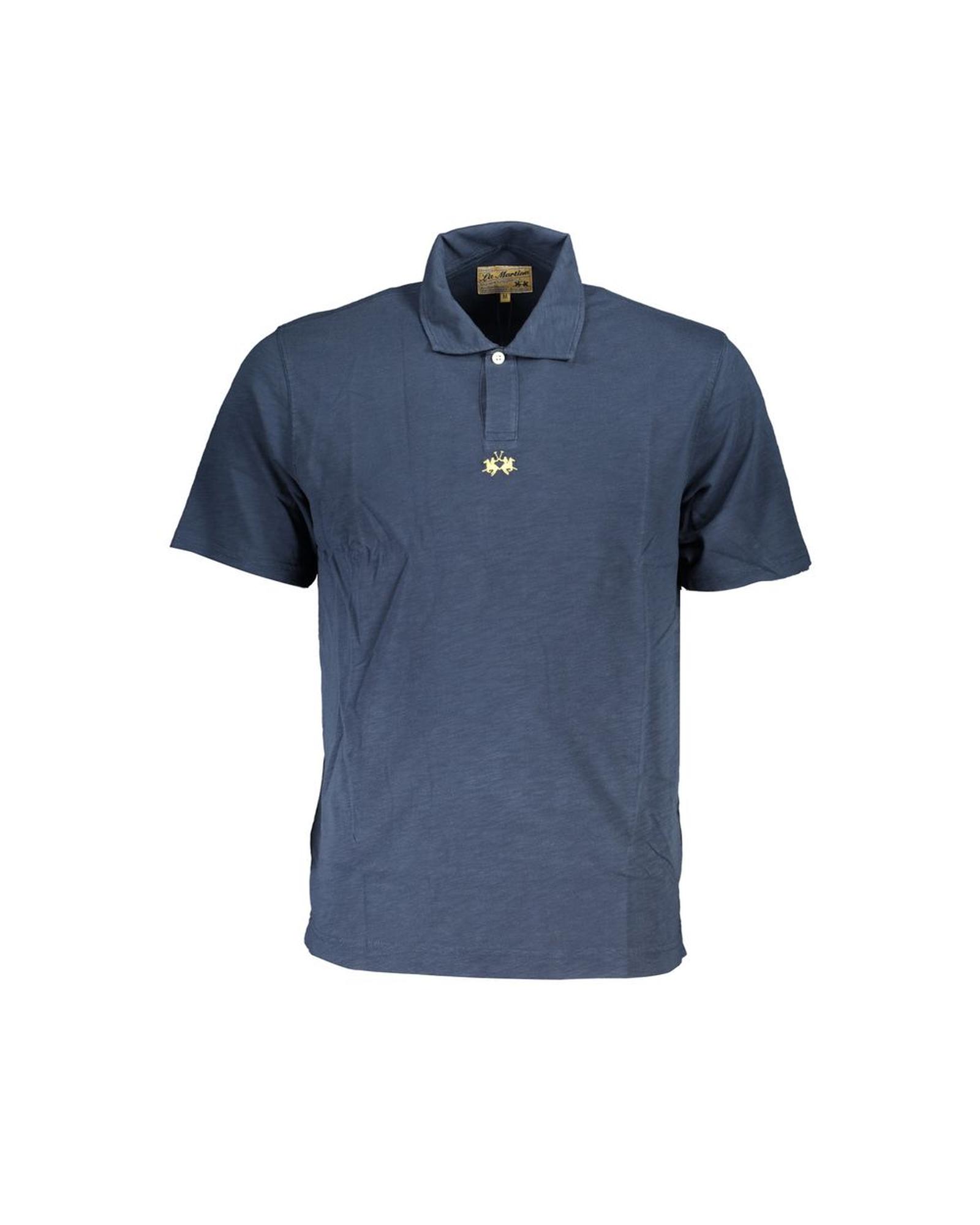 V539-LA-23082-L-202506170646-00 La Martina Men's Blue Cotton Polo Shirt - L - Image 1