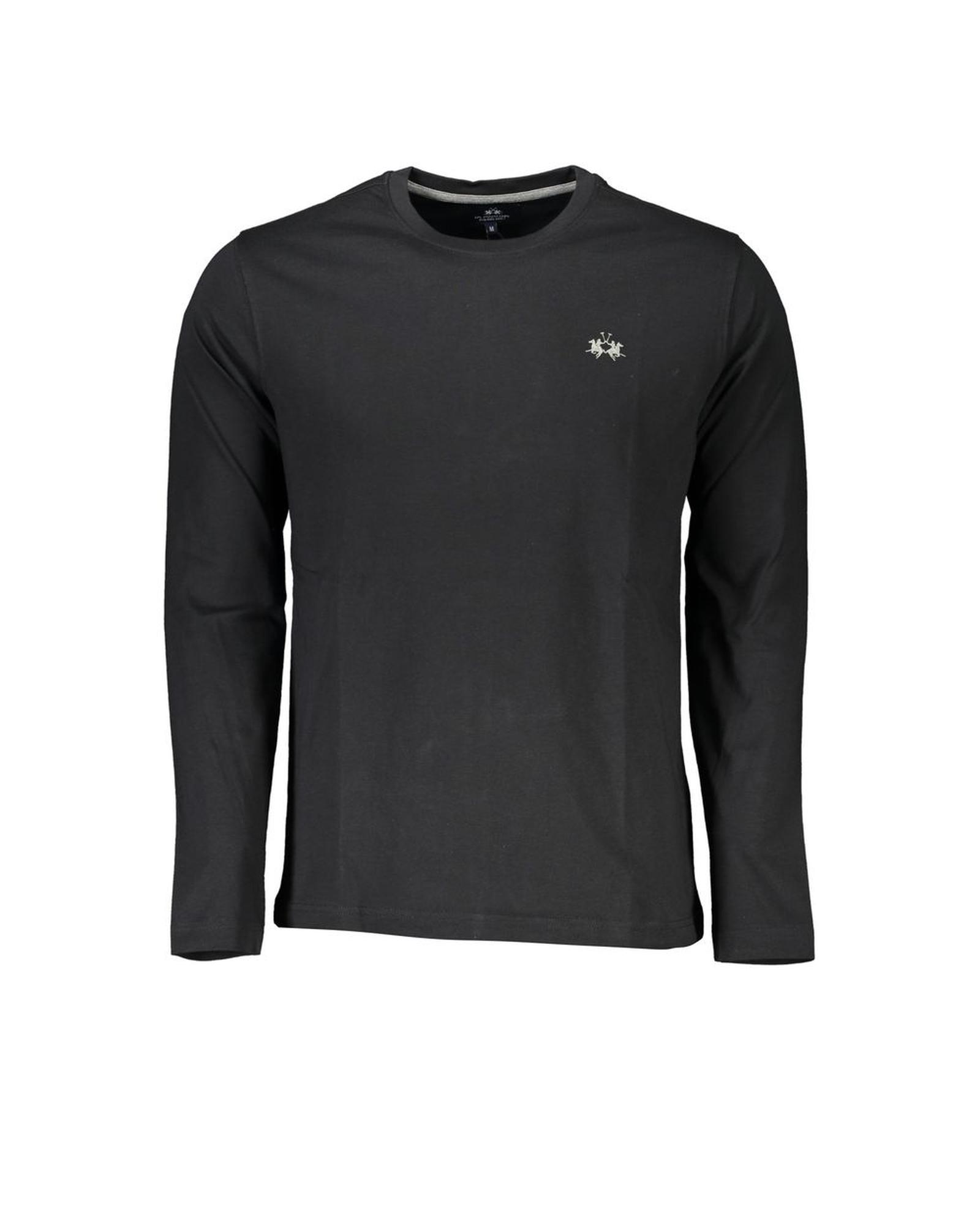 V539-LA-27017-XXL-202506170715-00 La Martina Men's Black Cotton T-Shirt - 2XL - Image 1