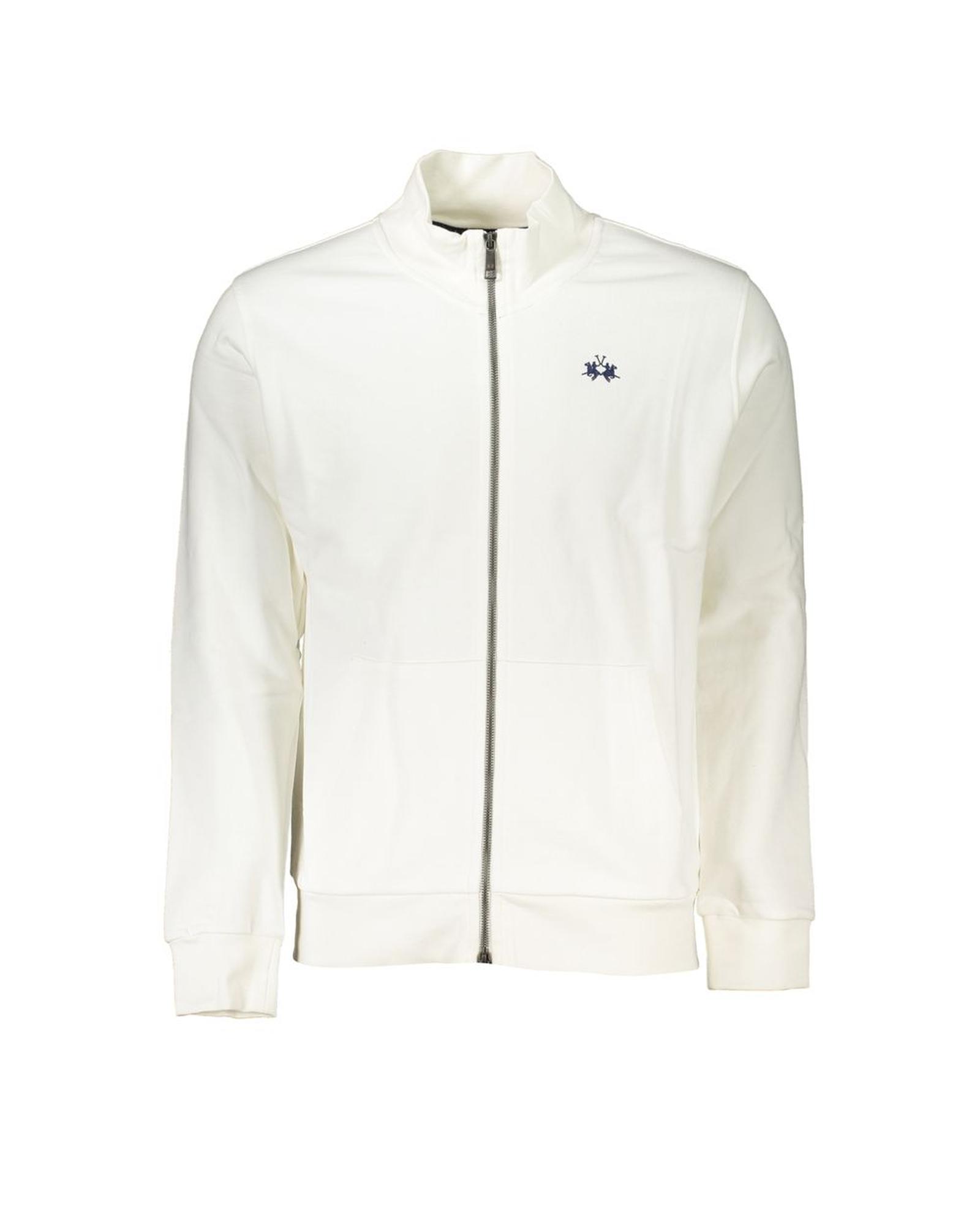 V539-LA-27019-XXL-202506170720-00 La Martina Men's White Cotton Sweater - 2XL - Image 1
