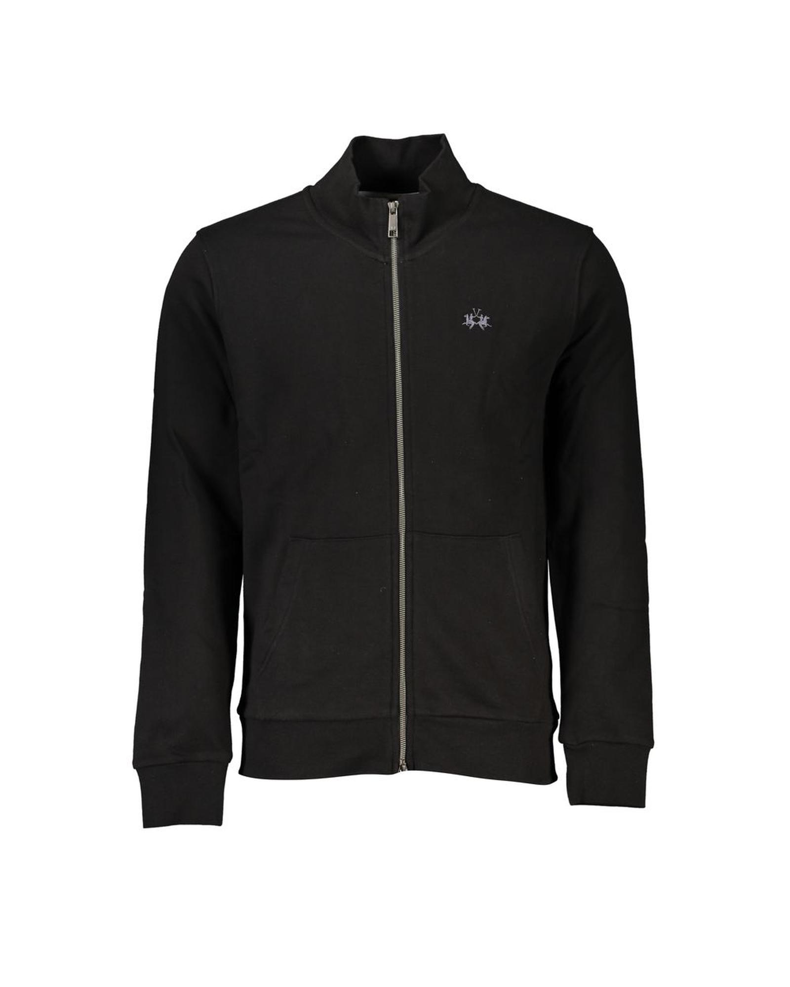 V539-LA-27025-M-202506170722-00 La Martina Men's Black Cotton Sweater - M - Image 1