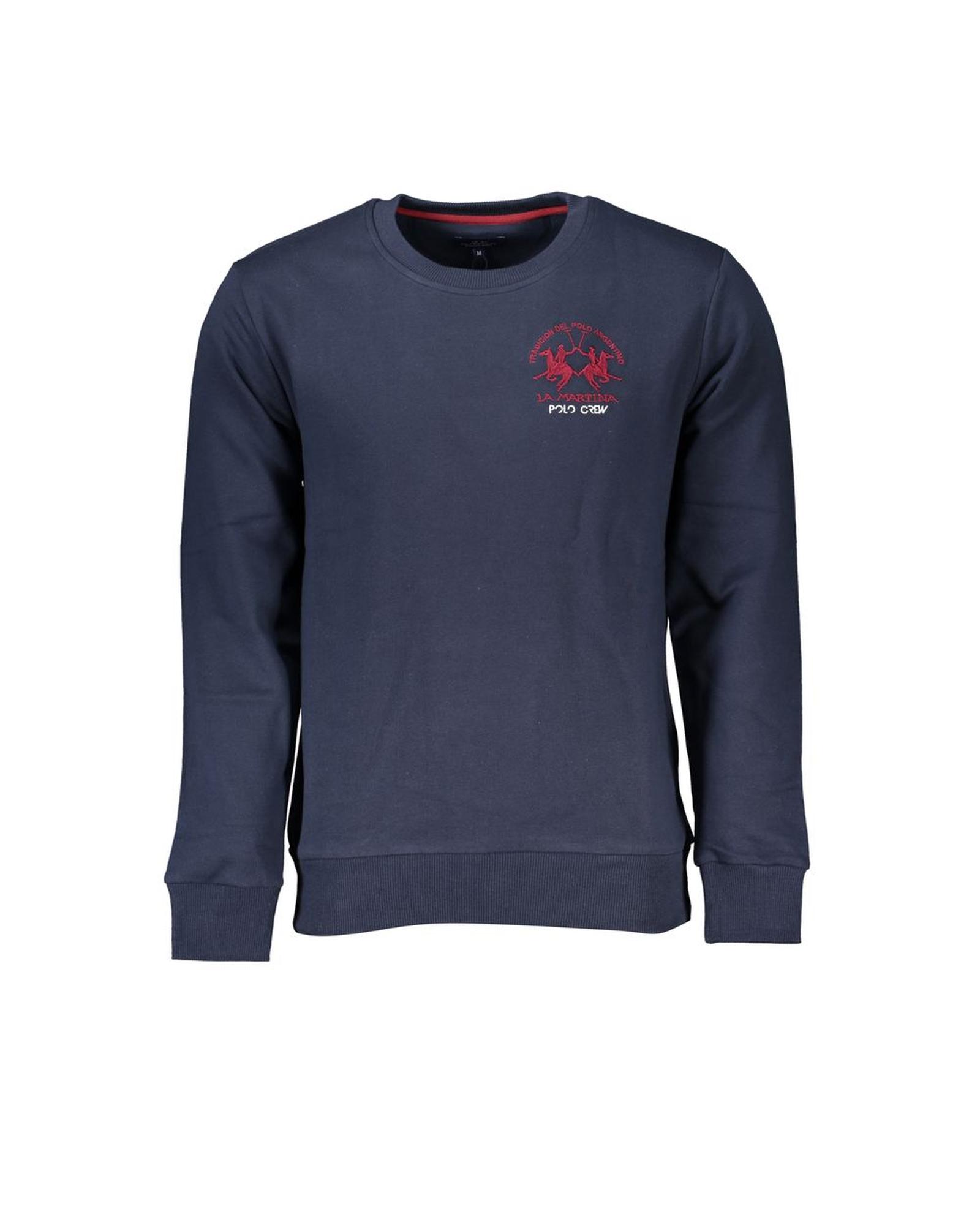 V539-LA-27026-XXL-202506170727-00 La Martina Men's Blue Cotton Sweater - 2XL - Image 1