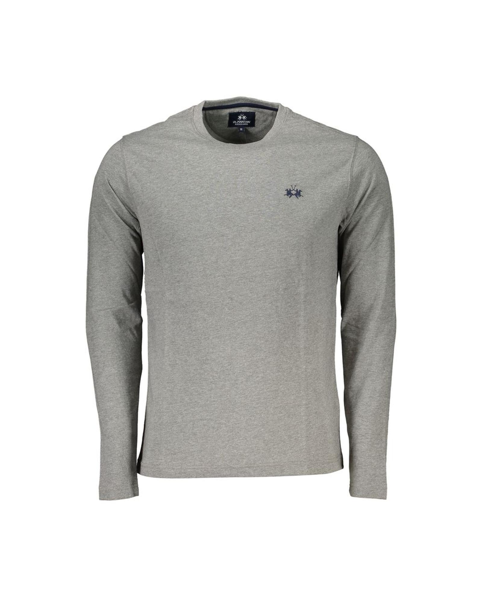 V539-LA-27031-XL-202506170730-00 La Martina Men's Gray Cotton T-Shirt - XL - Image 1