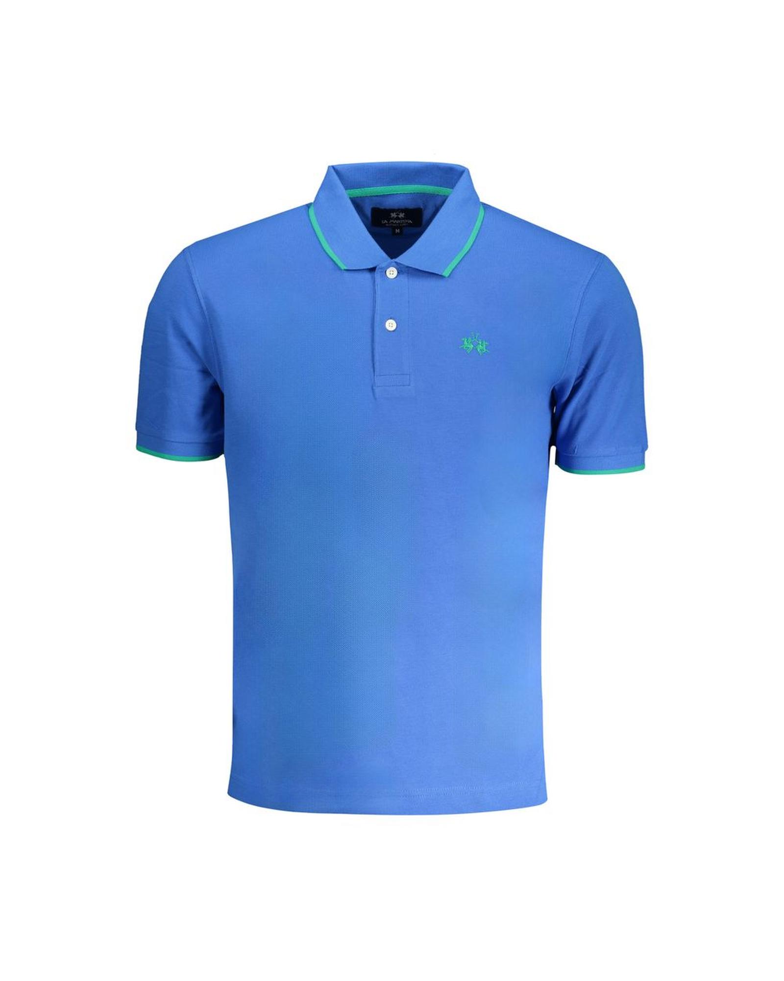 V539-LA-30435-XL-202506170446-00 La Martina Men's Blue Cotton Polo Shirt - XL - Image 1