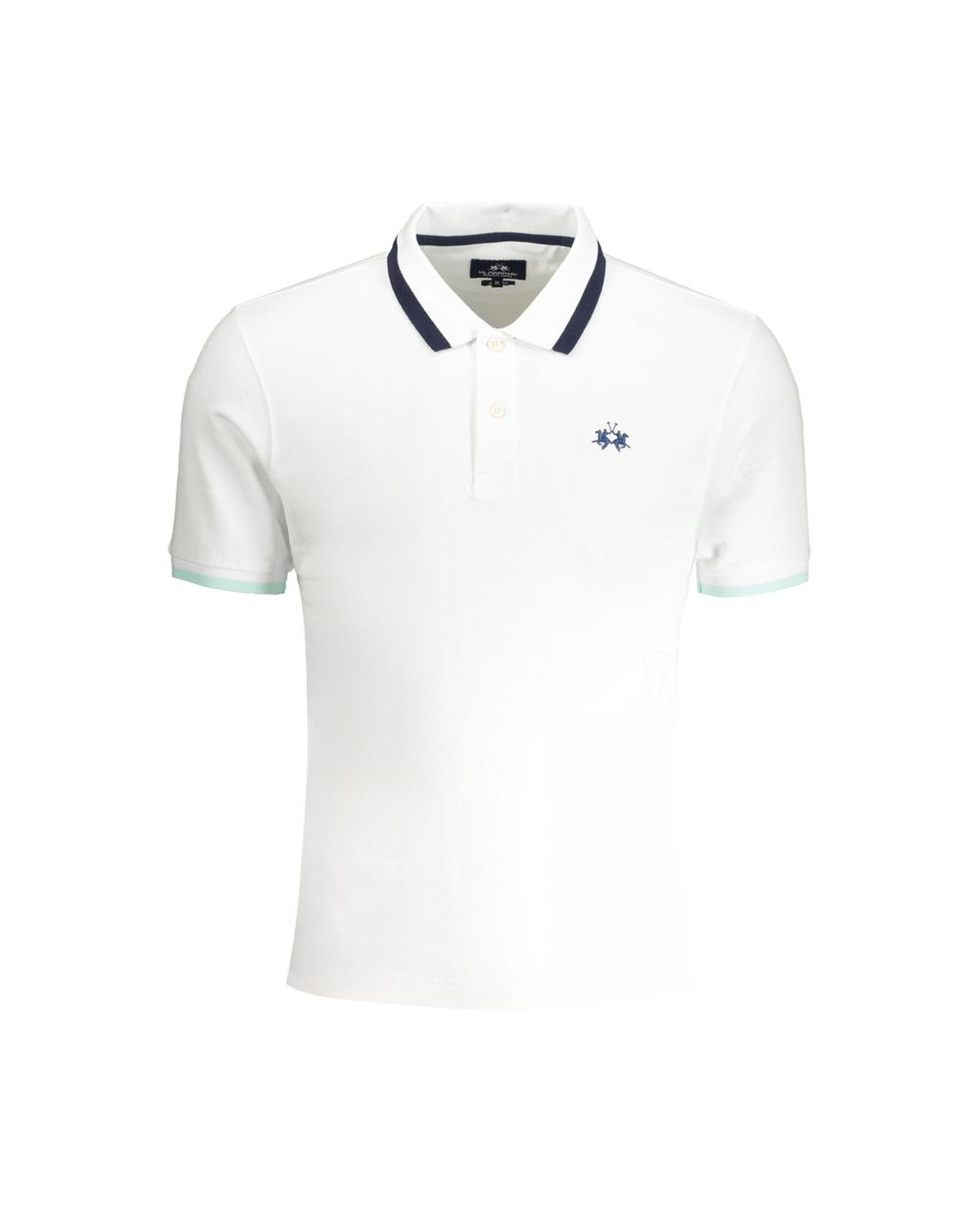 V539-LA-30436-XXL-202506170452-00 La Martina Men's White Cotton Polo Shirt - 2XL - Image 1
