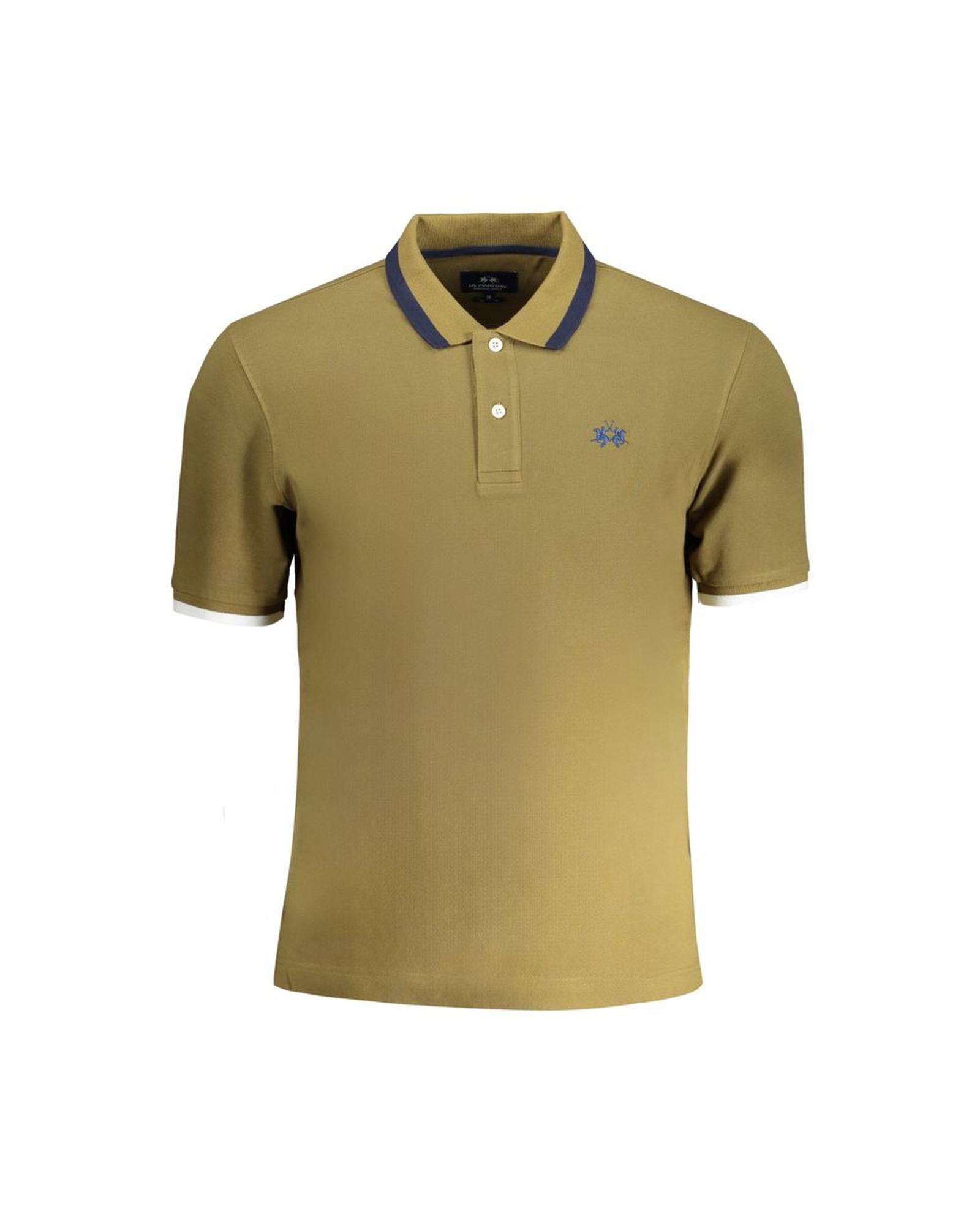 V539-LA-30441-XL-202506170510-00 La Martina Men's Green Cotton Polo Shirt - XL - Image 1