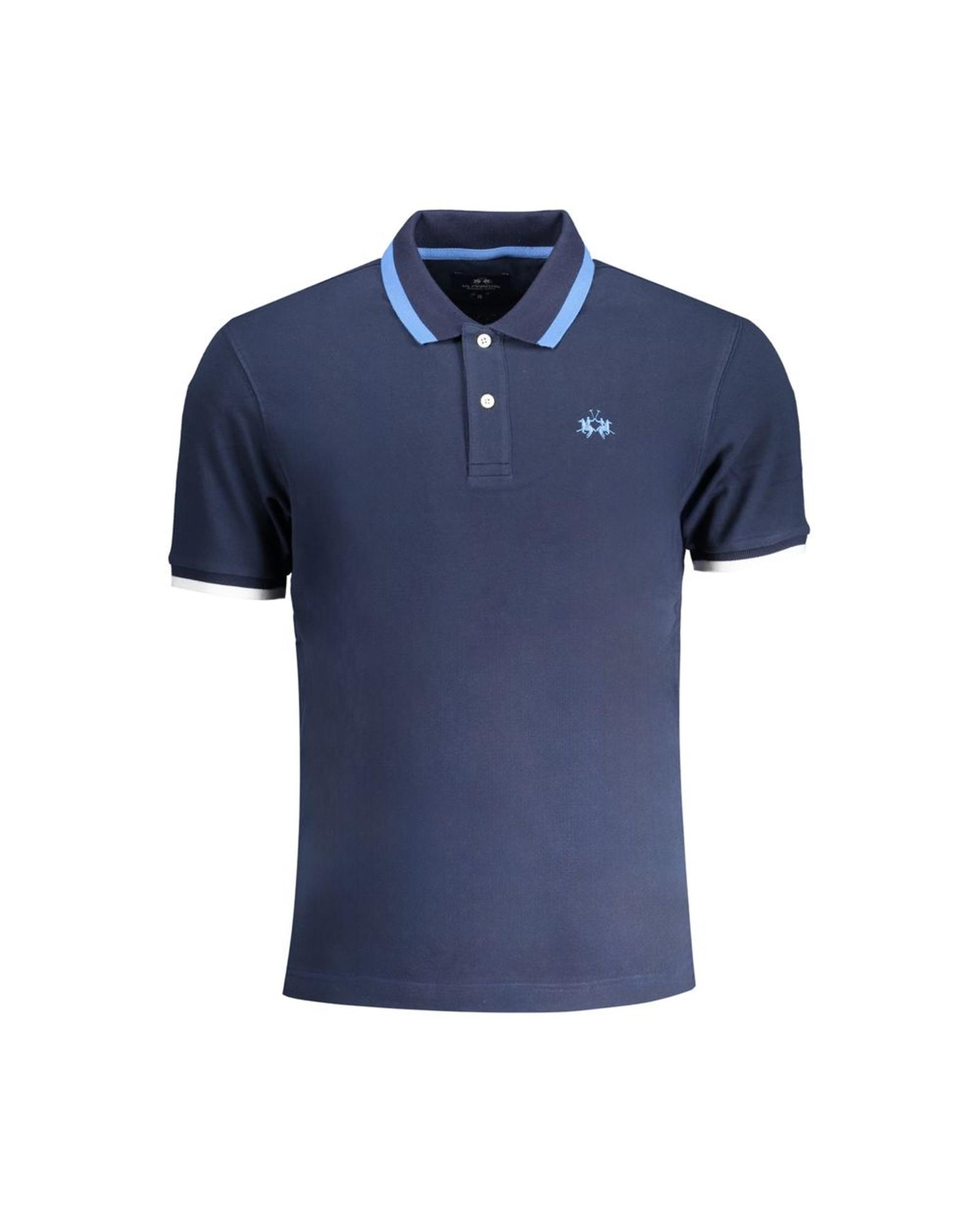 V539-LA-30444-XL-202506170511-00 La Martina Men's Blue Cotton Polo Shirt - XL - Image 1