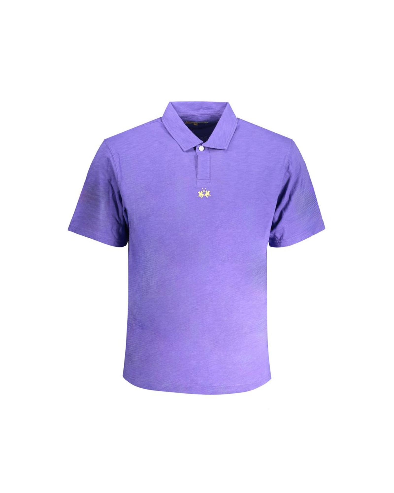V539-LA-30452-S-202506170521-00 La Martina Men's Purple Cotton Polo Shirt - S - Image 1