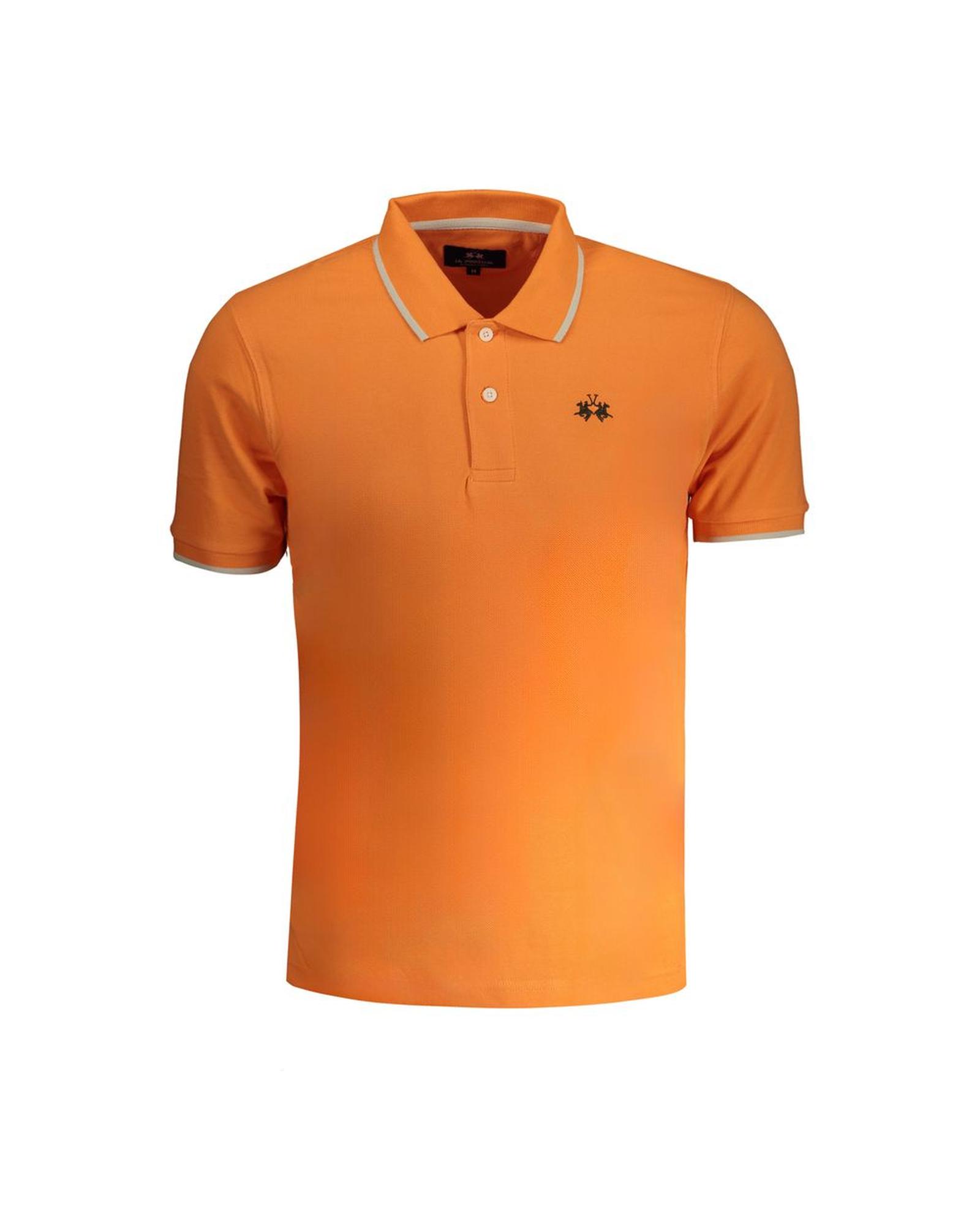 V539-LA-30453-M-202506170522-00 La Martina Men's Orange Cotton Polo Shirt - M - Image 1