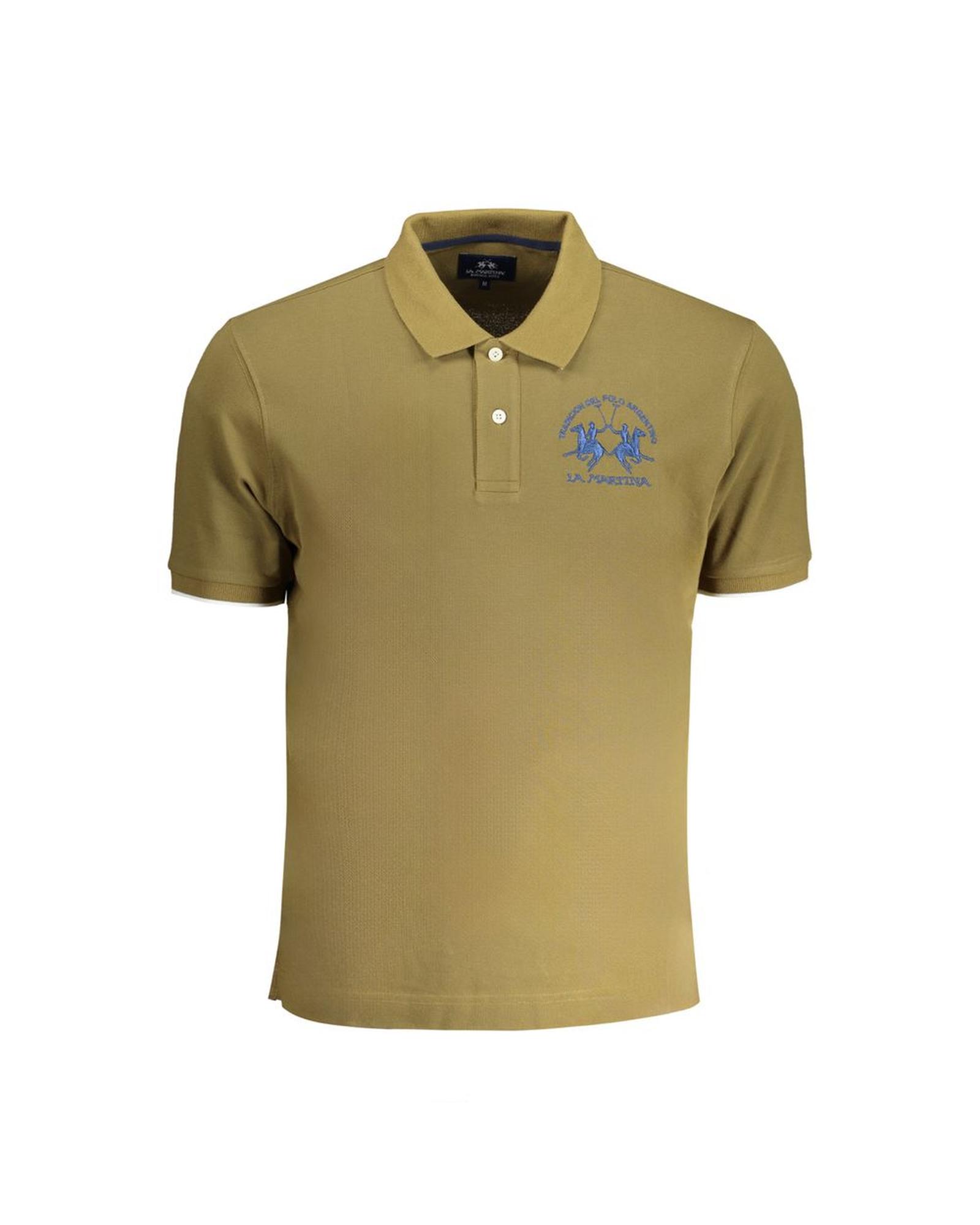 V539-LA-30463-L-202506170526-00 La Martina Men's Green Cotton Polo Shirt - L - Image 1