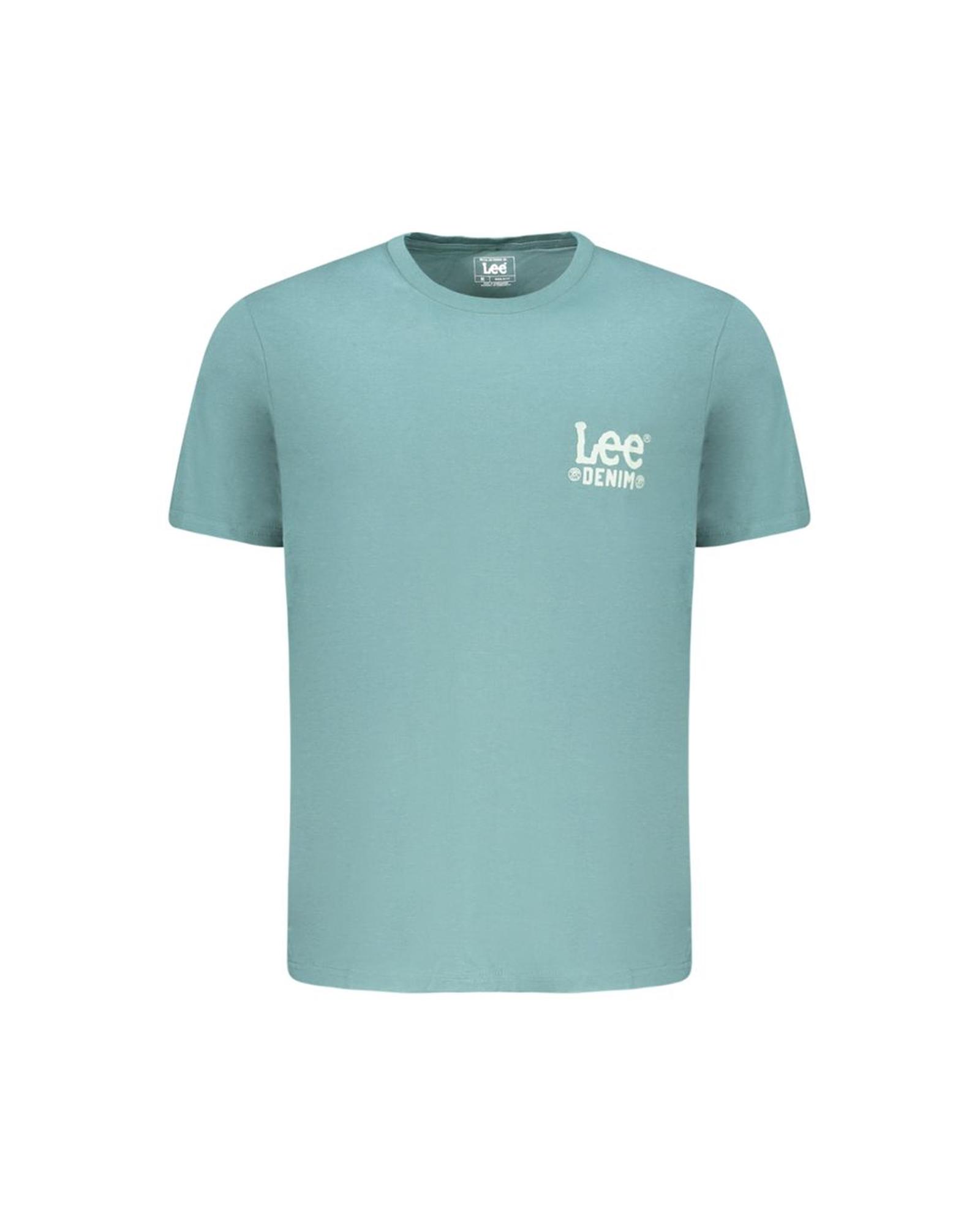 V539-LE-35370-L-202506170722-00 Lee Men's Green Cotton T-Shirt - L - Image 1