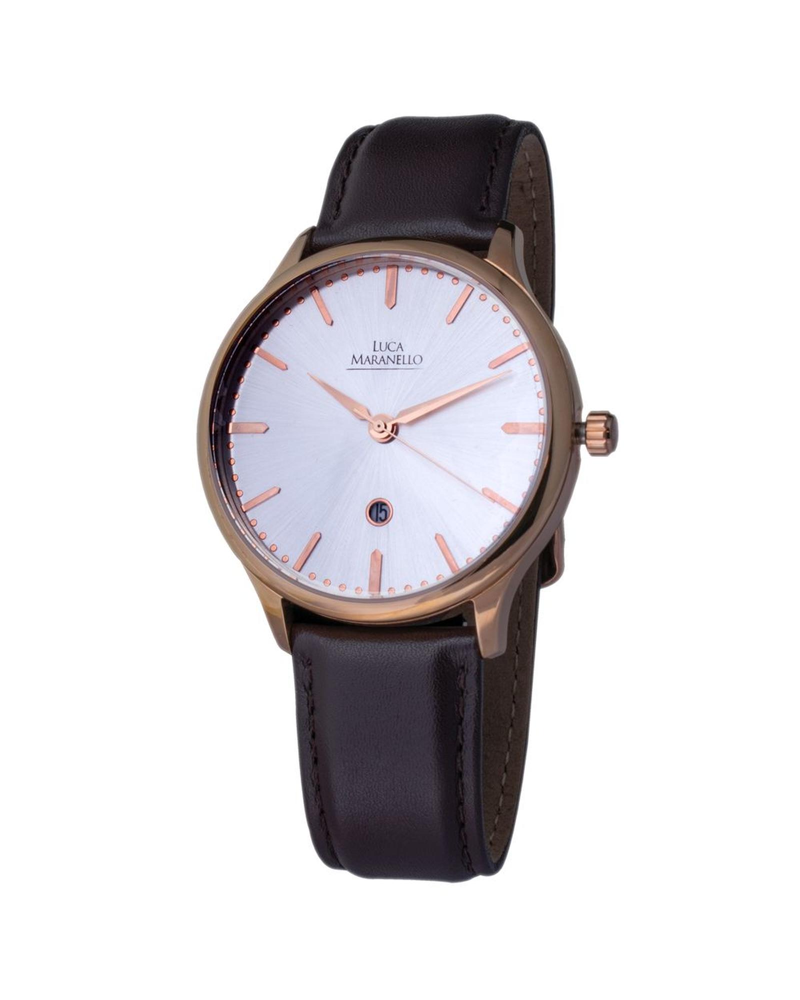 V539-LMAY012525002AC-202506170815-00 Luca Maranello Men's Brown Leather Watch - One Size - Image 1