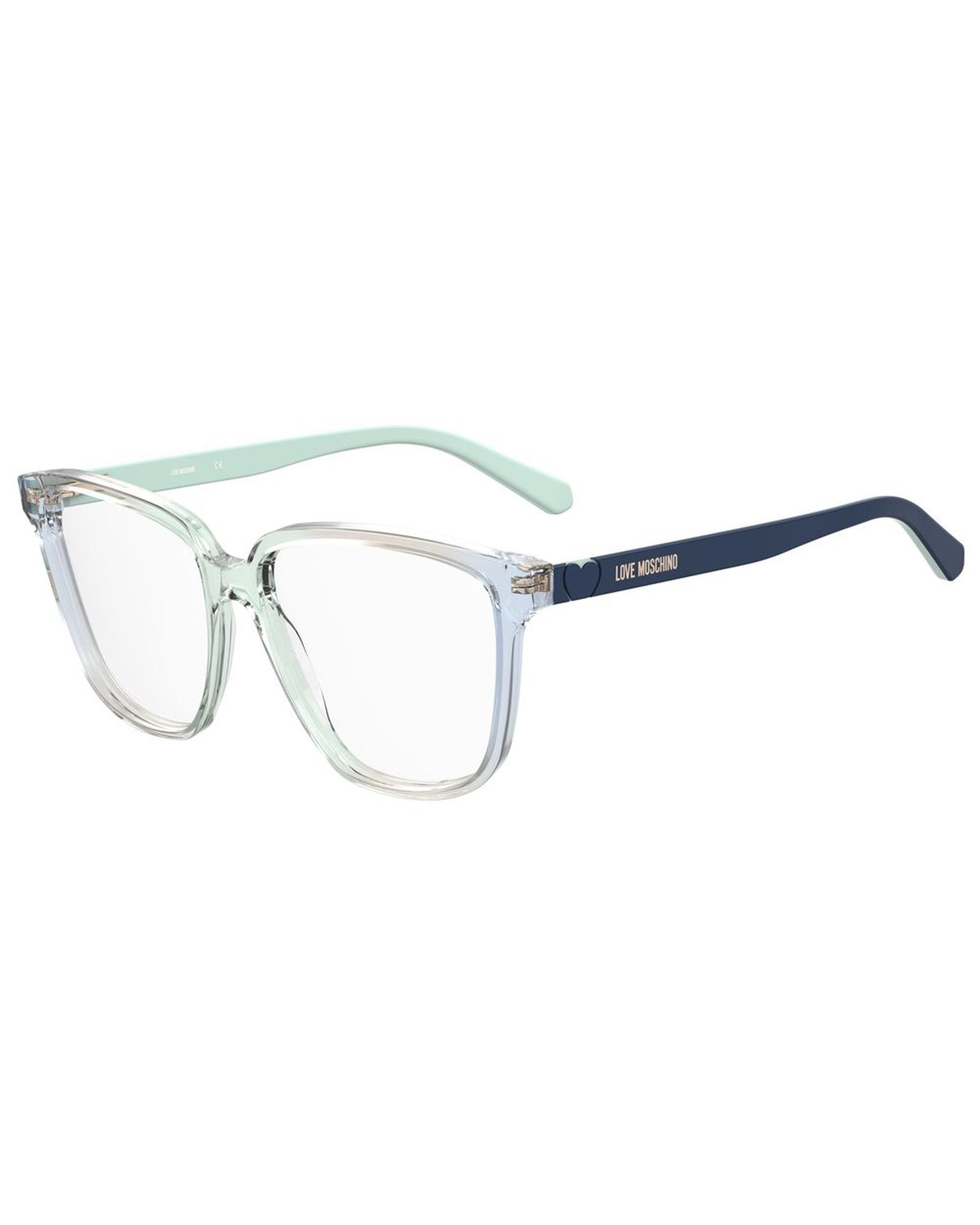 V539-LMMOL583Z90AC-202506170827-00 Love Moschino Women's Blue Acetate Frames - One Size - Image 1